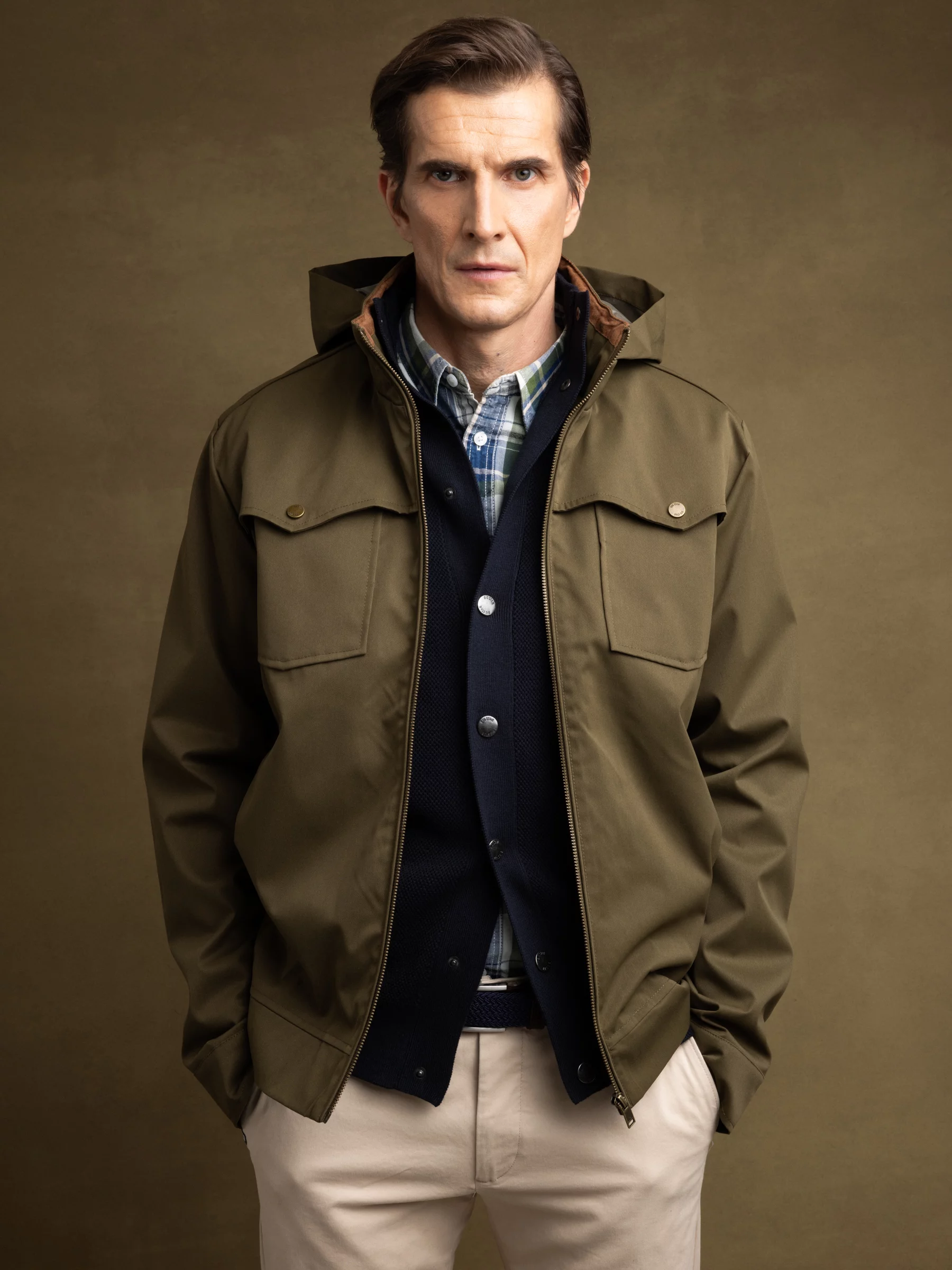 Kurtka męska przejściowa khaki Fabb 303