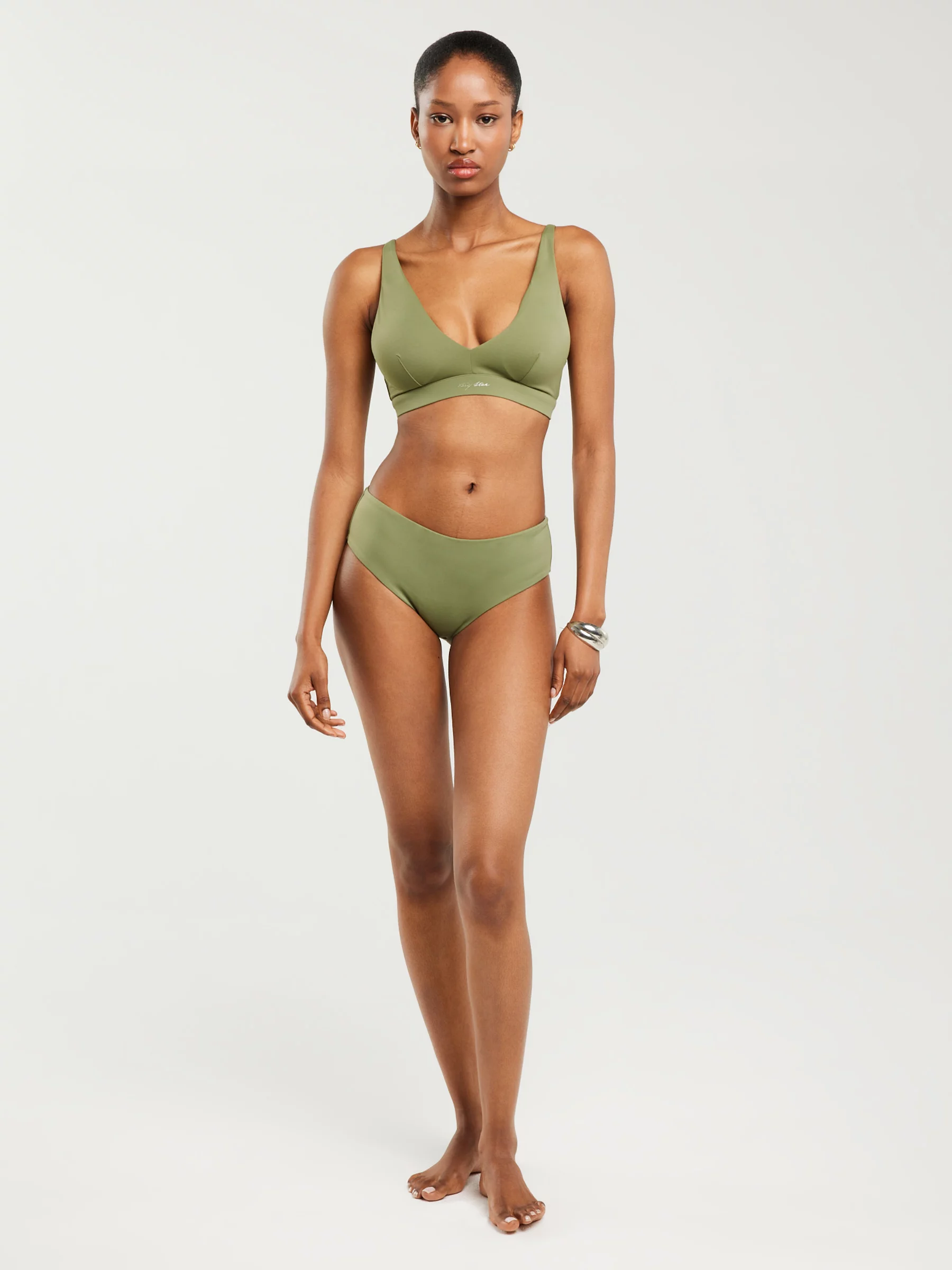 Góra od kostiumu kąpielowego khaki Morra 303