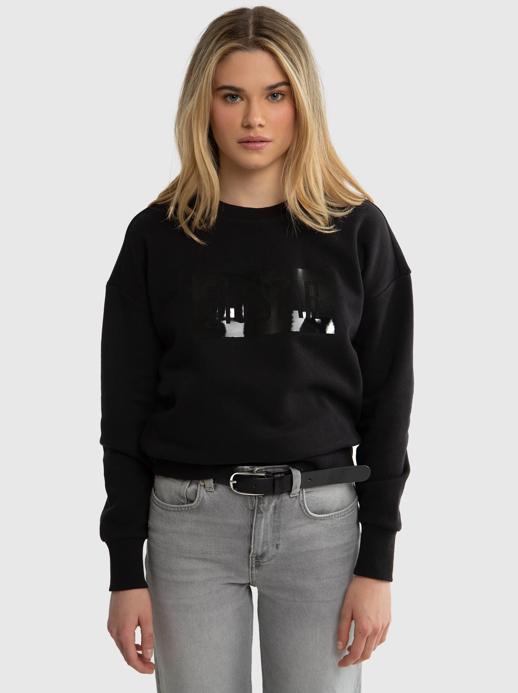 Bluza damska z aplikacją czarna Oneidea 906