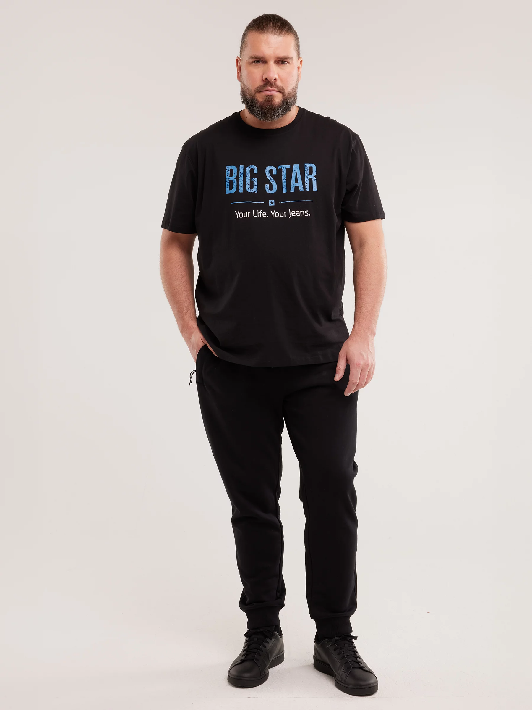 Spodnie męskie dresowe czarne Pylyp 906