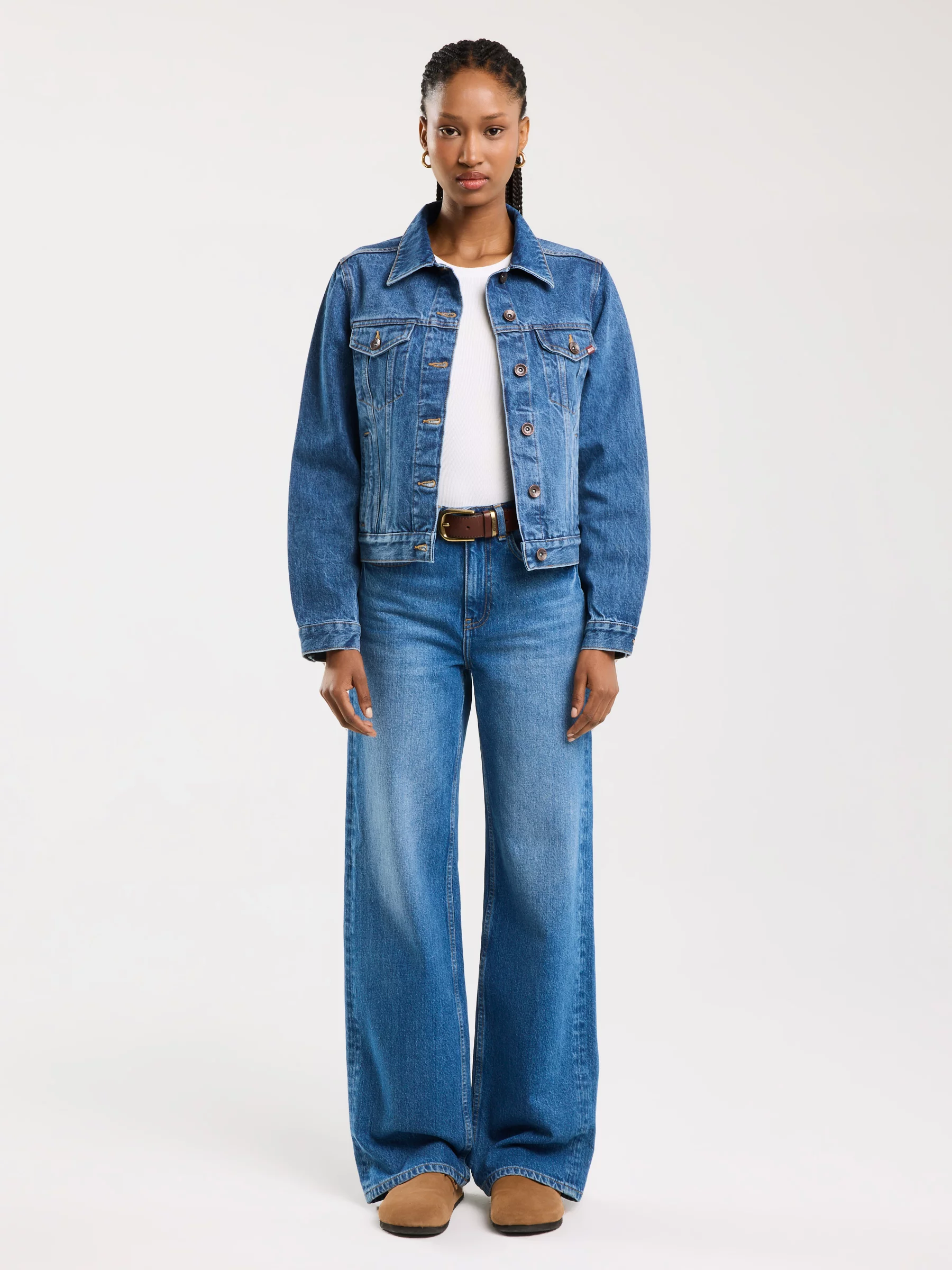 Kurtka damska jeansowa ciemnoniebieska Josephine 489