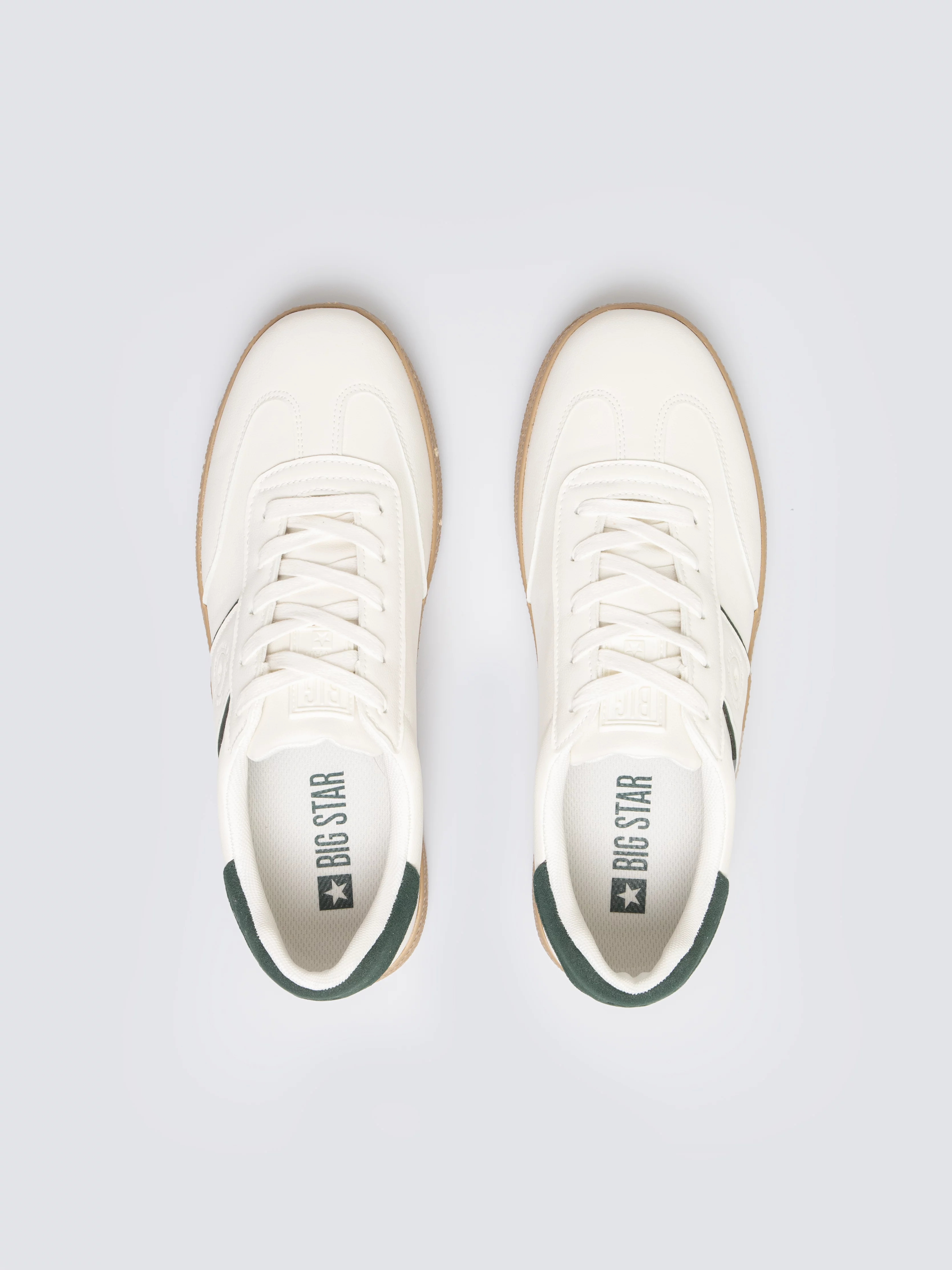 Sneakersy męskie ze skóry ekologicznej białe SS174081 101