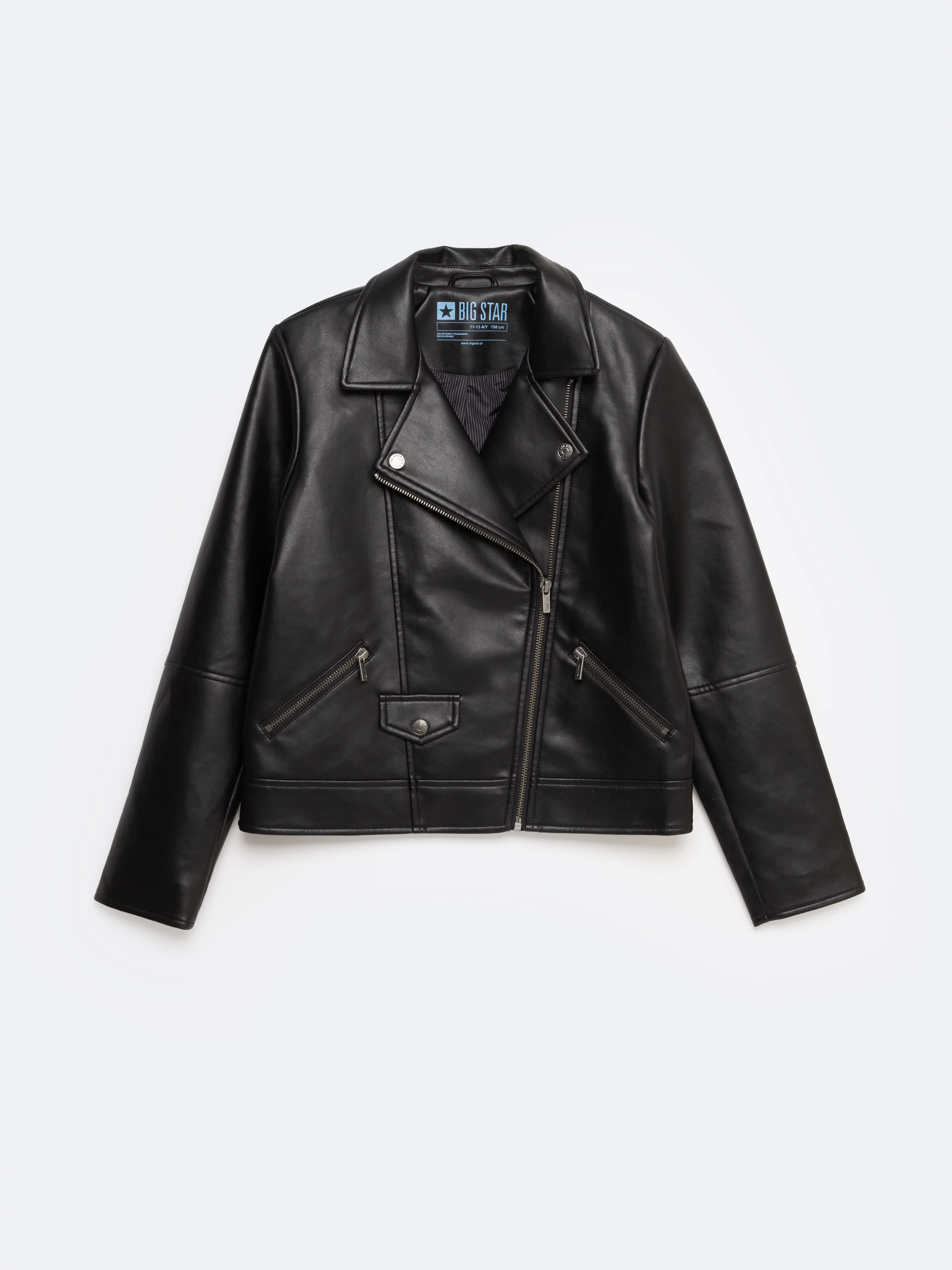 Kurtka dziewczęca ramoneska czarna Aria 906