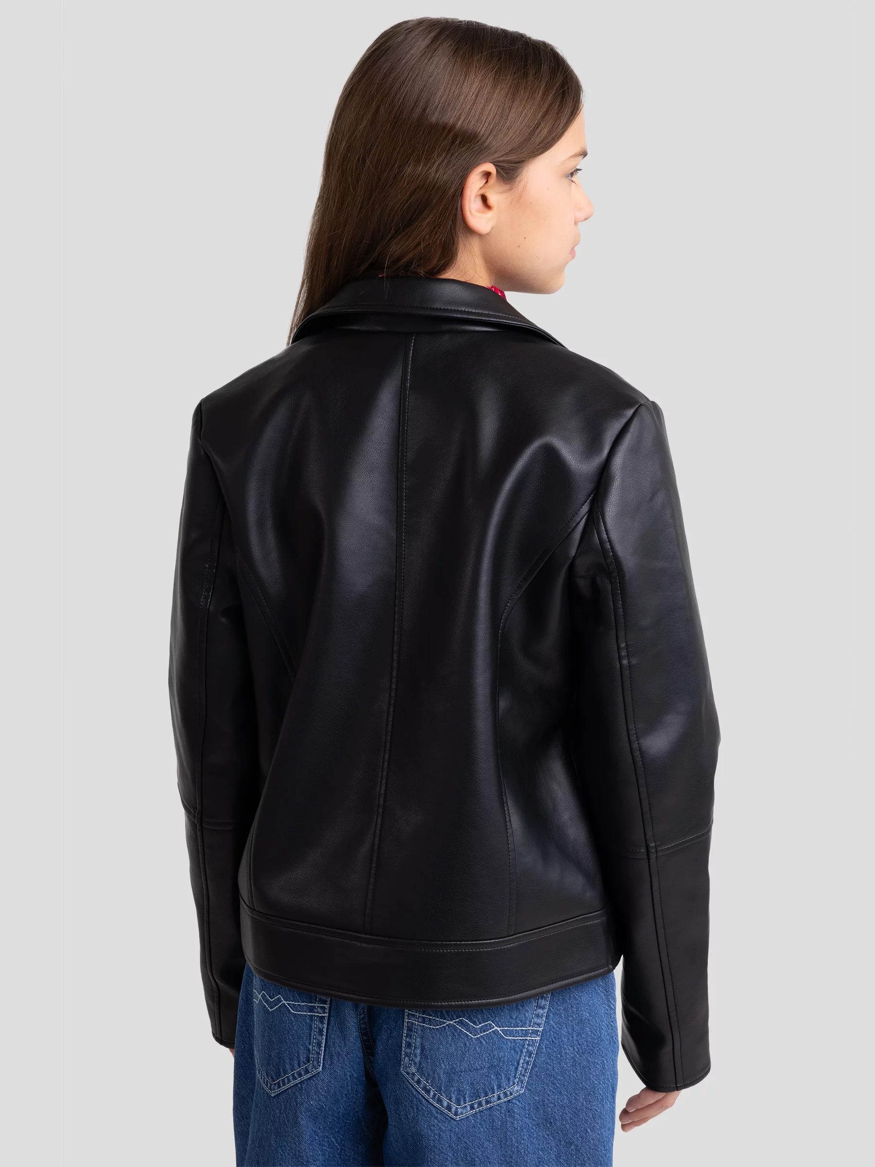 Kurtka dziewczęca ramoneska czarna Aria 906