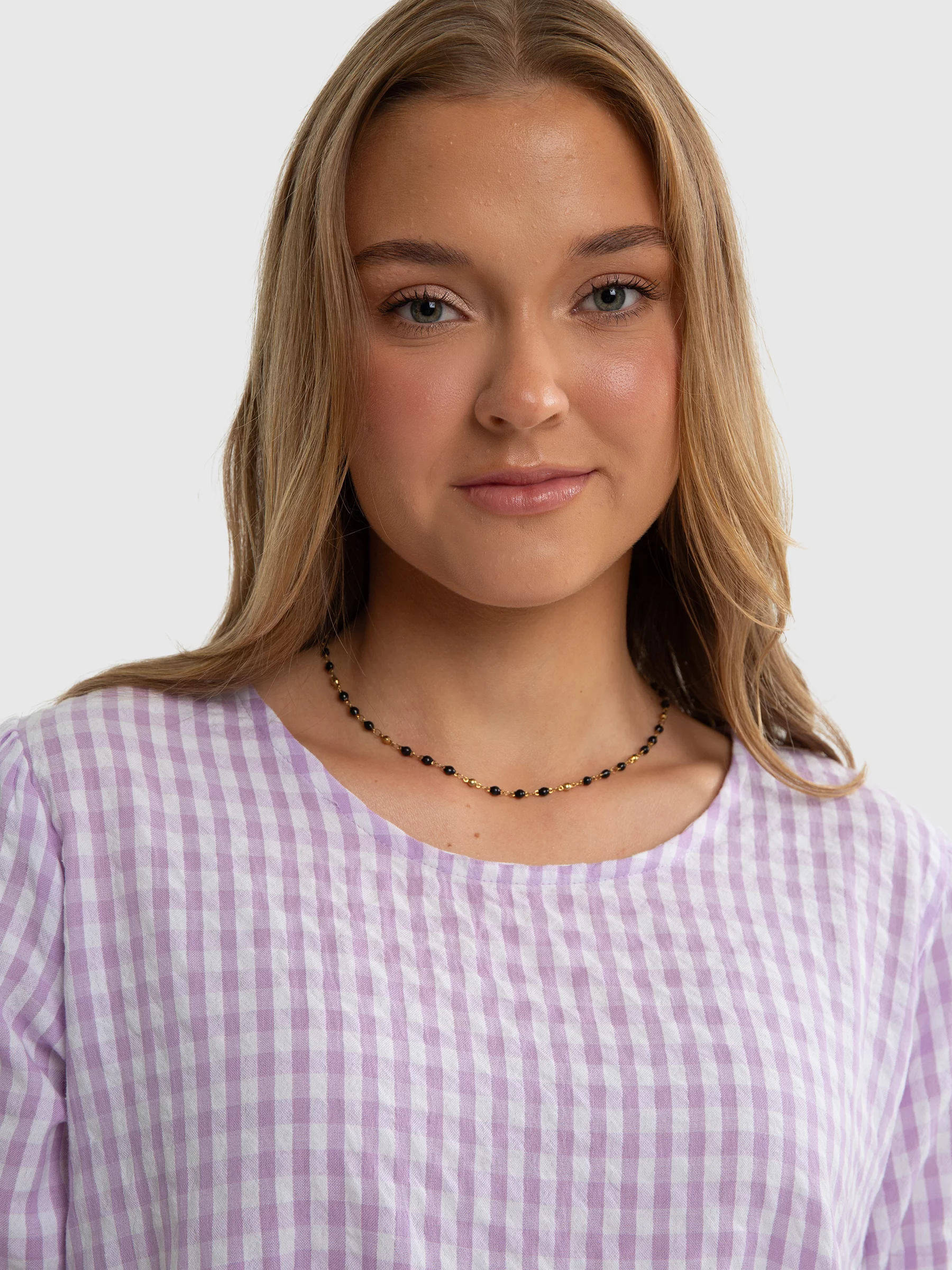 Sukienka dziewczęca w kratkę fioletowa Amelia 500