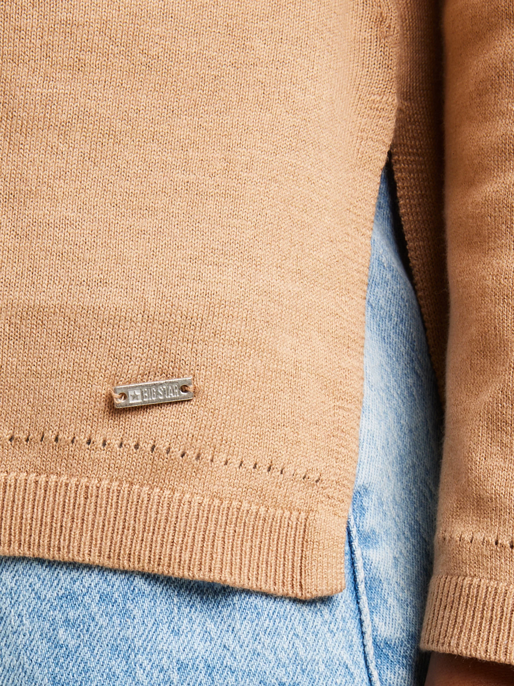 Sweter damski z wiskozy brązowy Airin 802