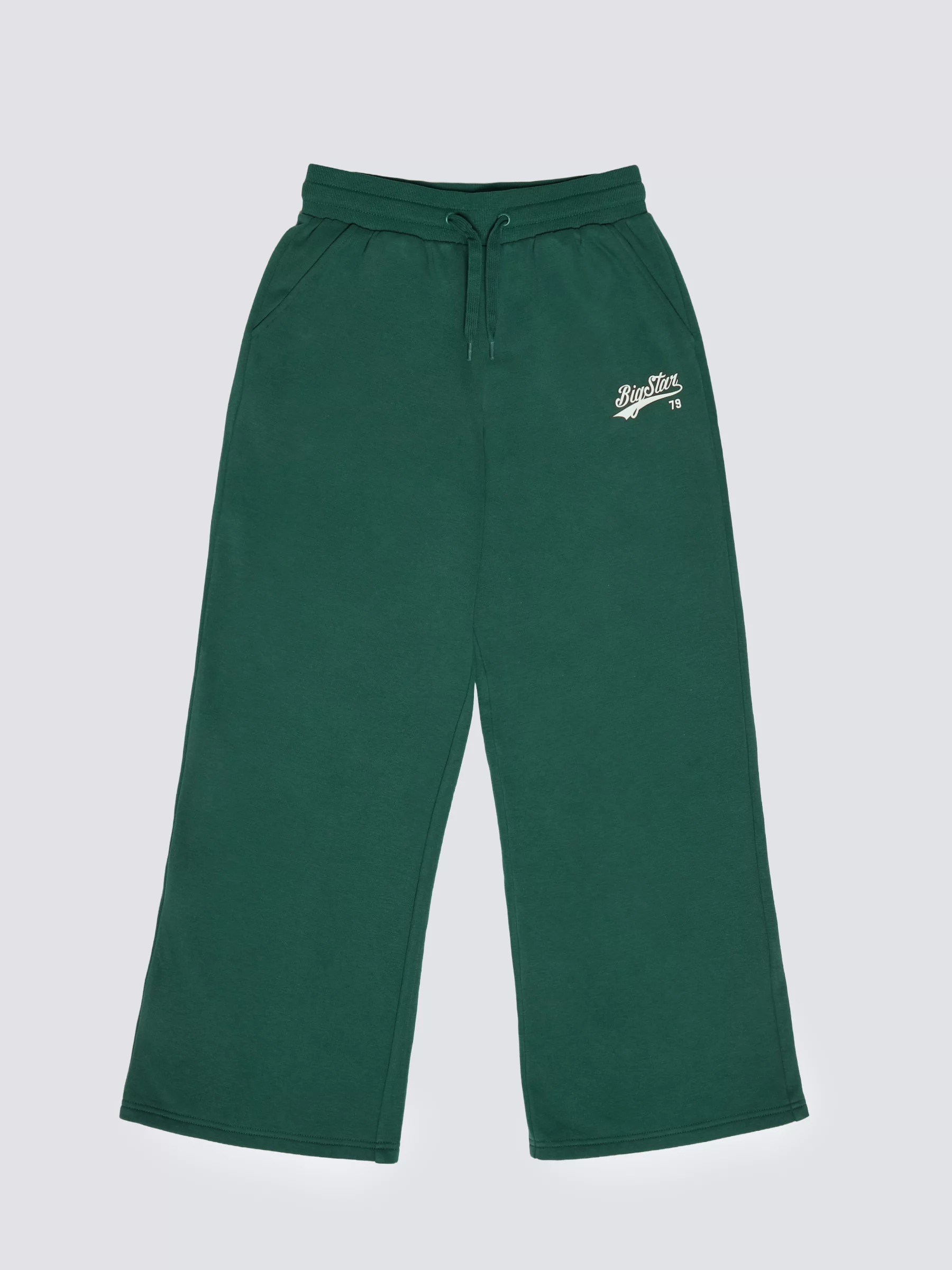 Spodnie dziewczęce dresowe wide zielone Rubiliapw 304