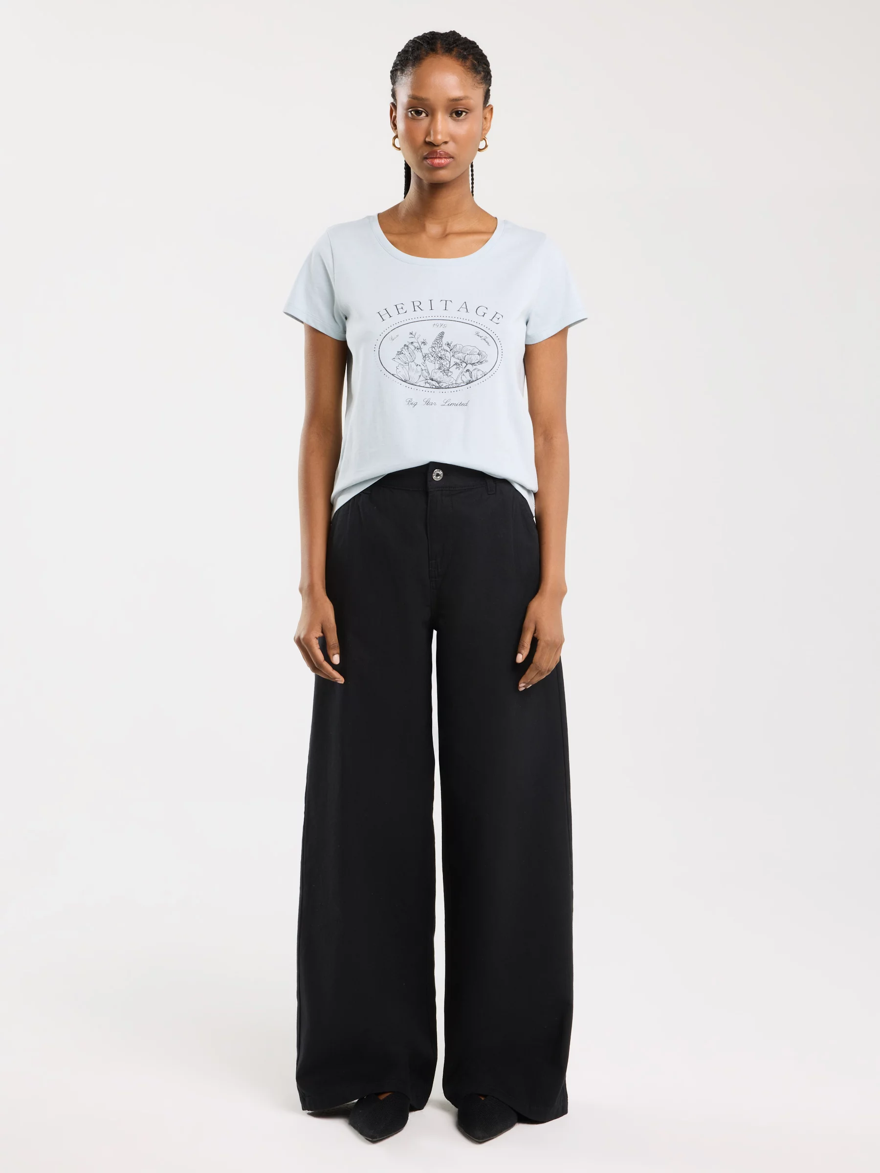 Koszulka damska z nadrukiem błękitna Alota 400