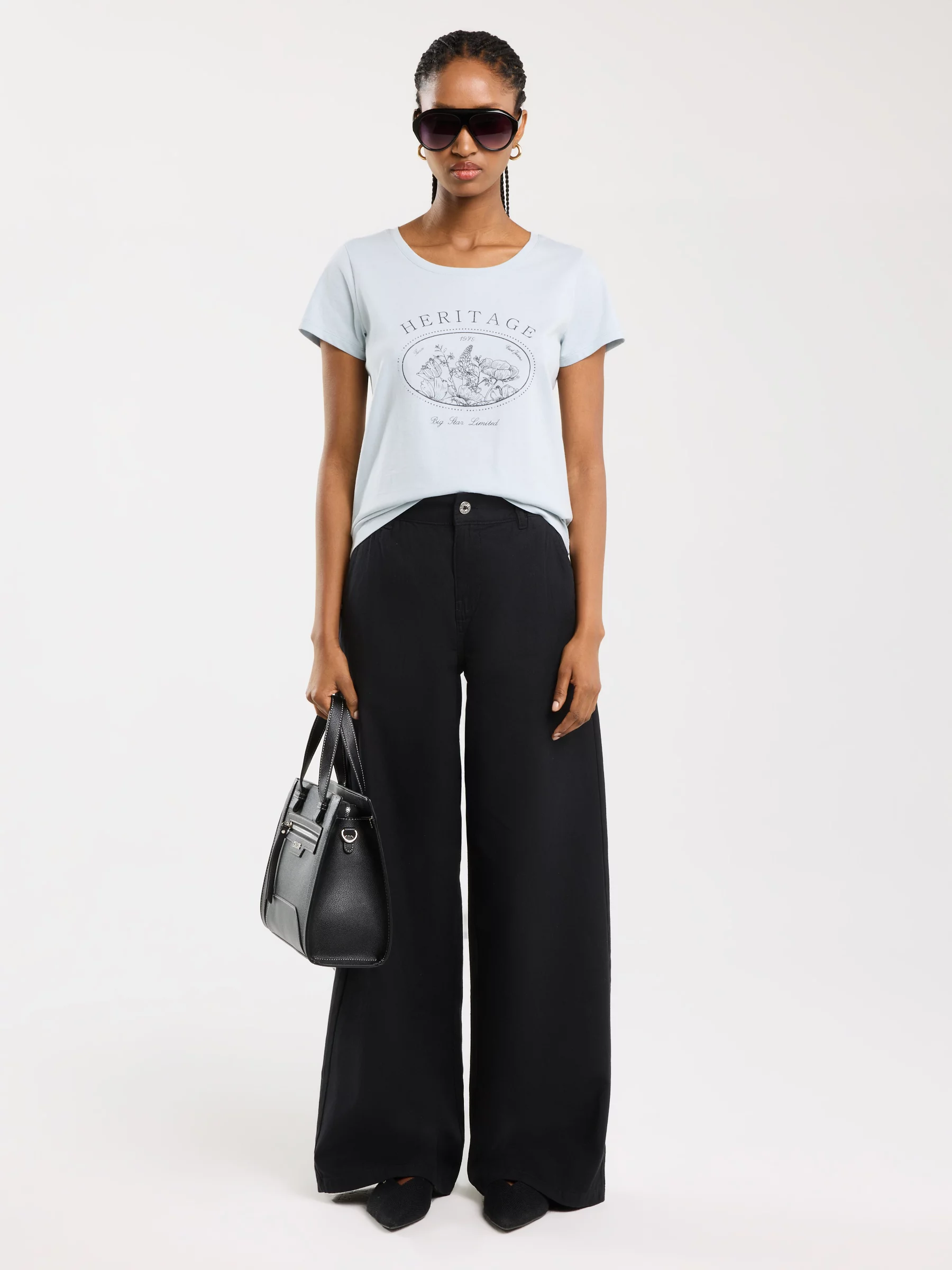 Koszulka damska z nadrukiem błękitna Alota 400