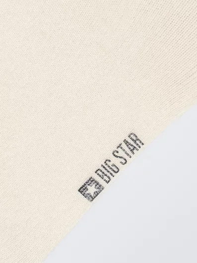 Skarpety męskie białe z kolorowymi paskami Rajanold 100