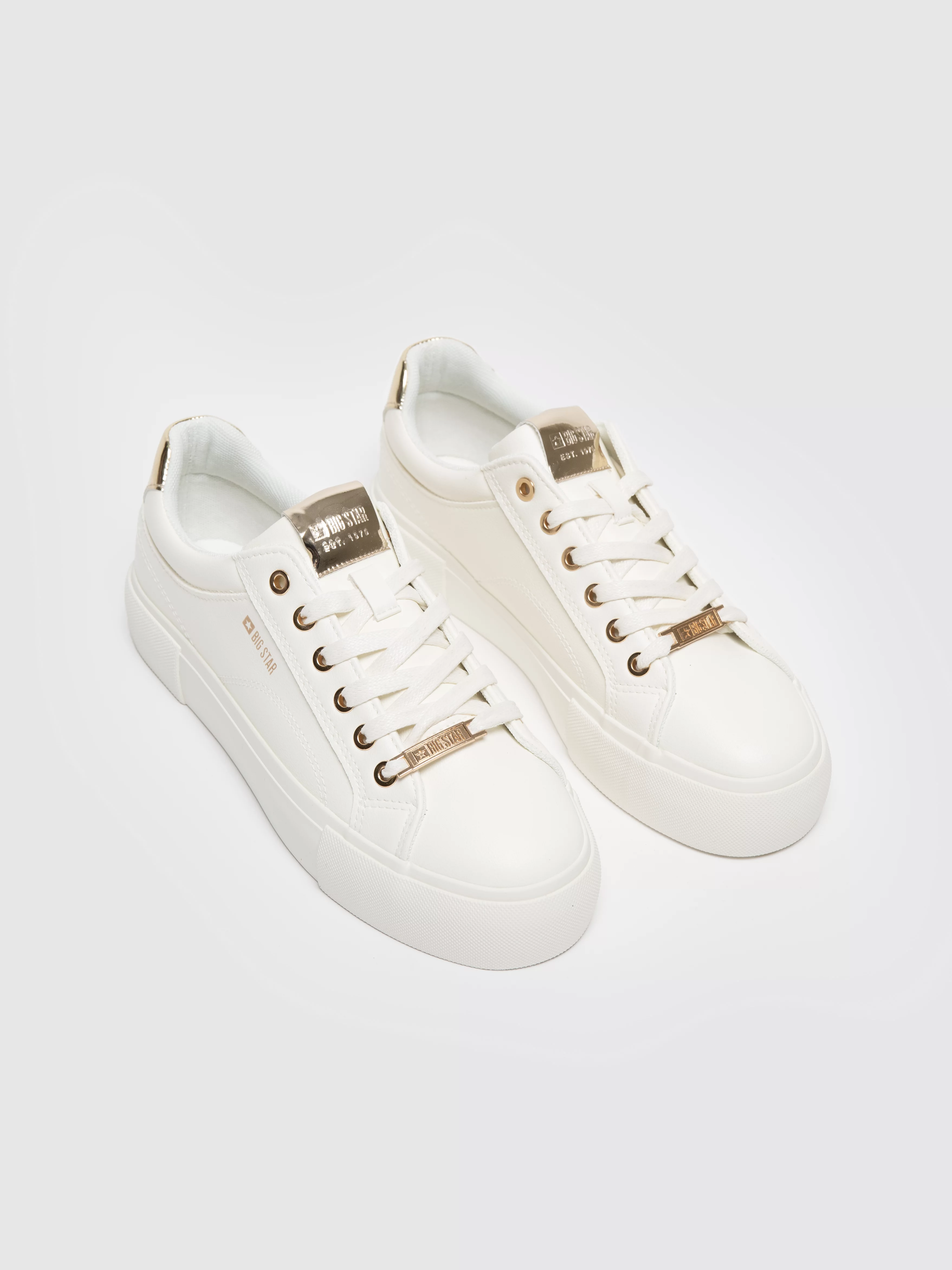 Sneakersy damskie ze skóry ekologicznej białe NN274A851 101