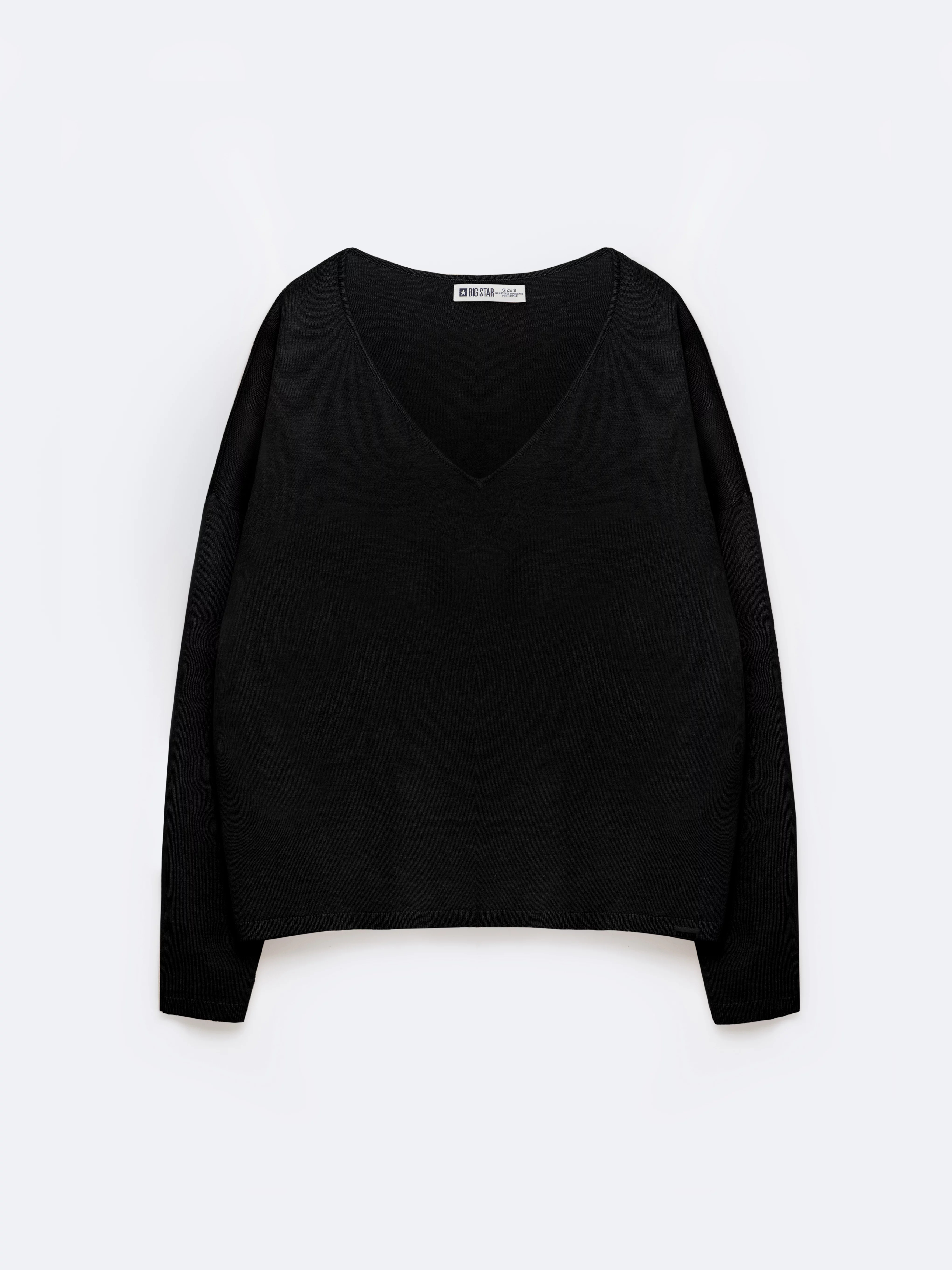 Sweter damski z wiskozy czarny Faustii 906