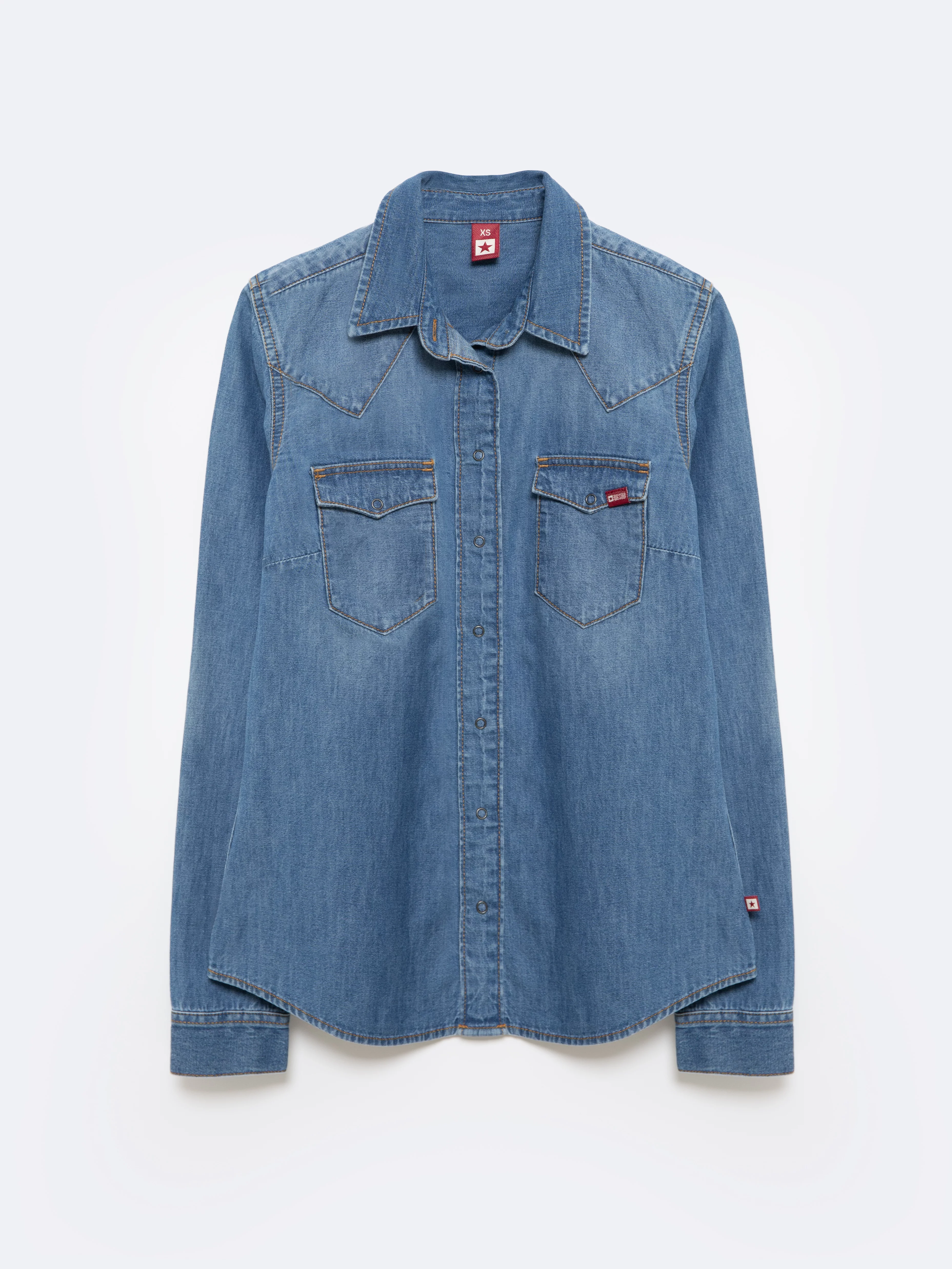 Koszula damska jeansowa slim niebieska Norra 236