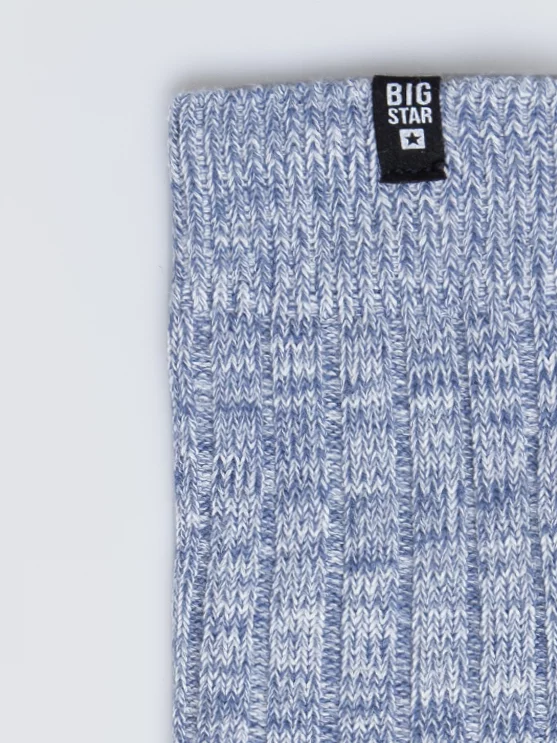 Skarpety męskie długie melanżowe niebieskie Wood 401