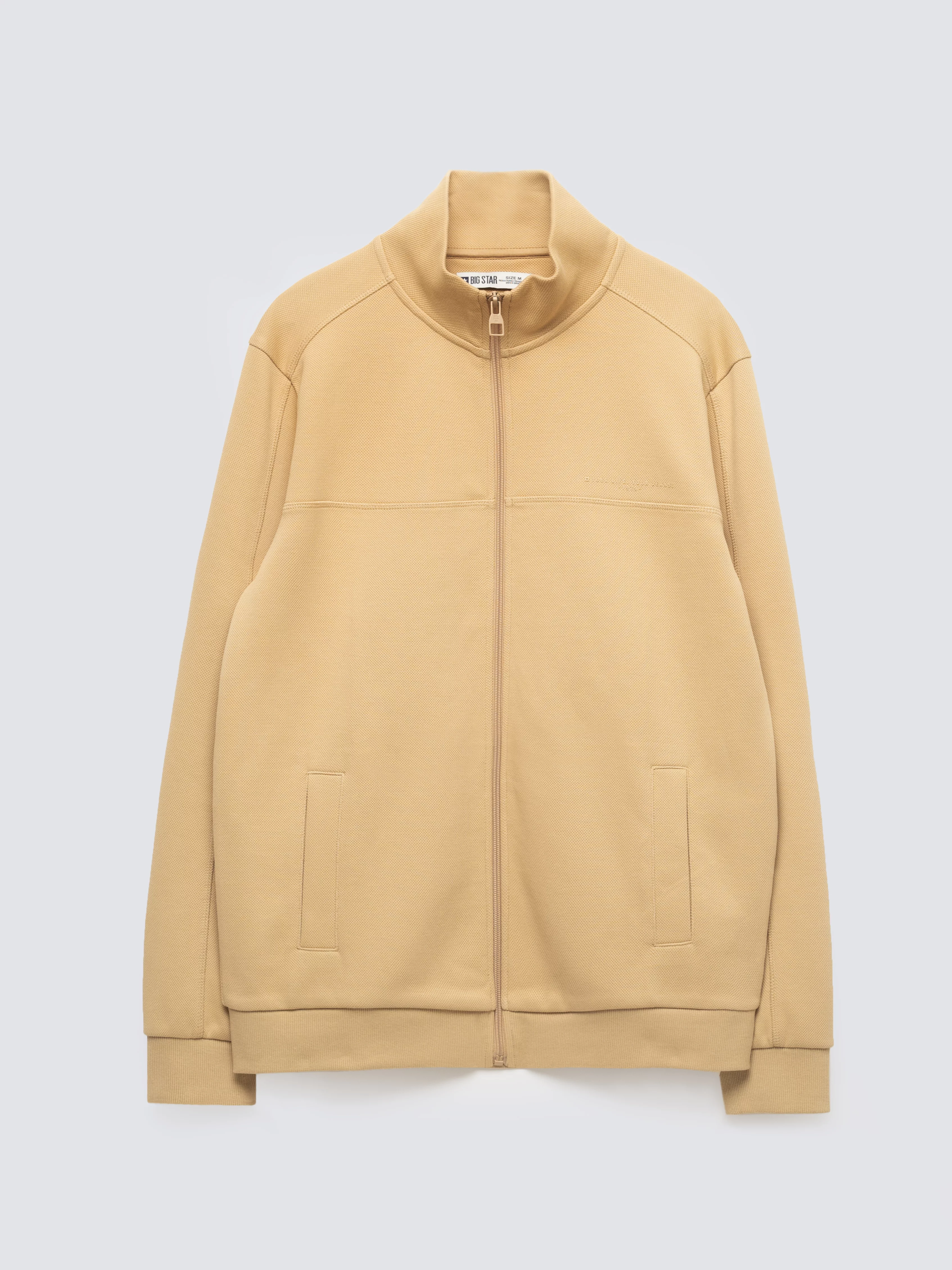 Bluza męska rozpinana ze stójką beżowa Wlador 801