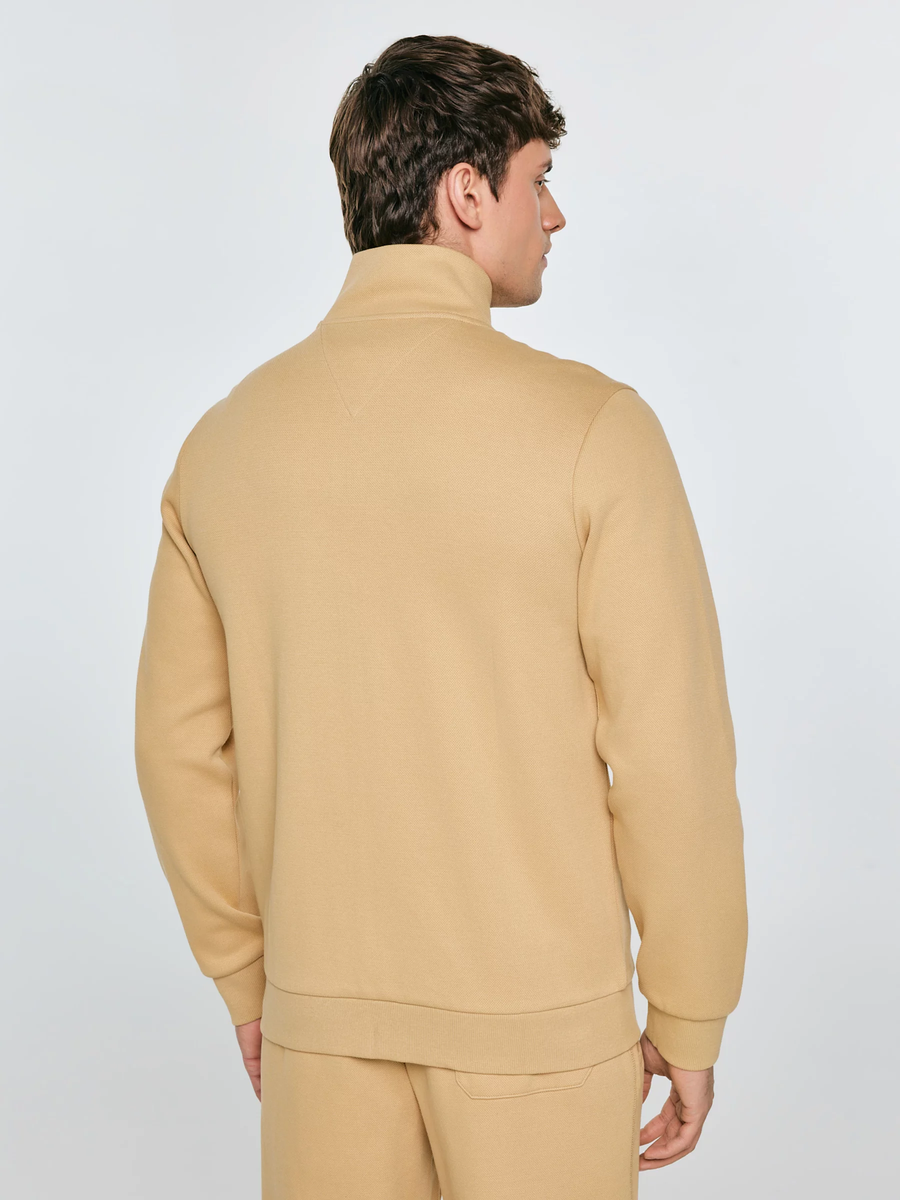 Bluza męska rozpinana ze stójką beżowa Wlador 801