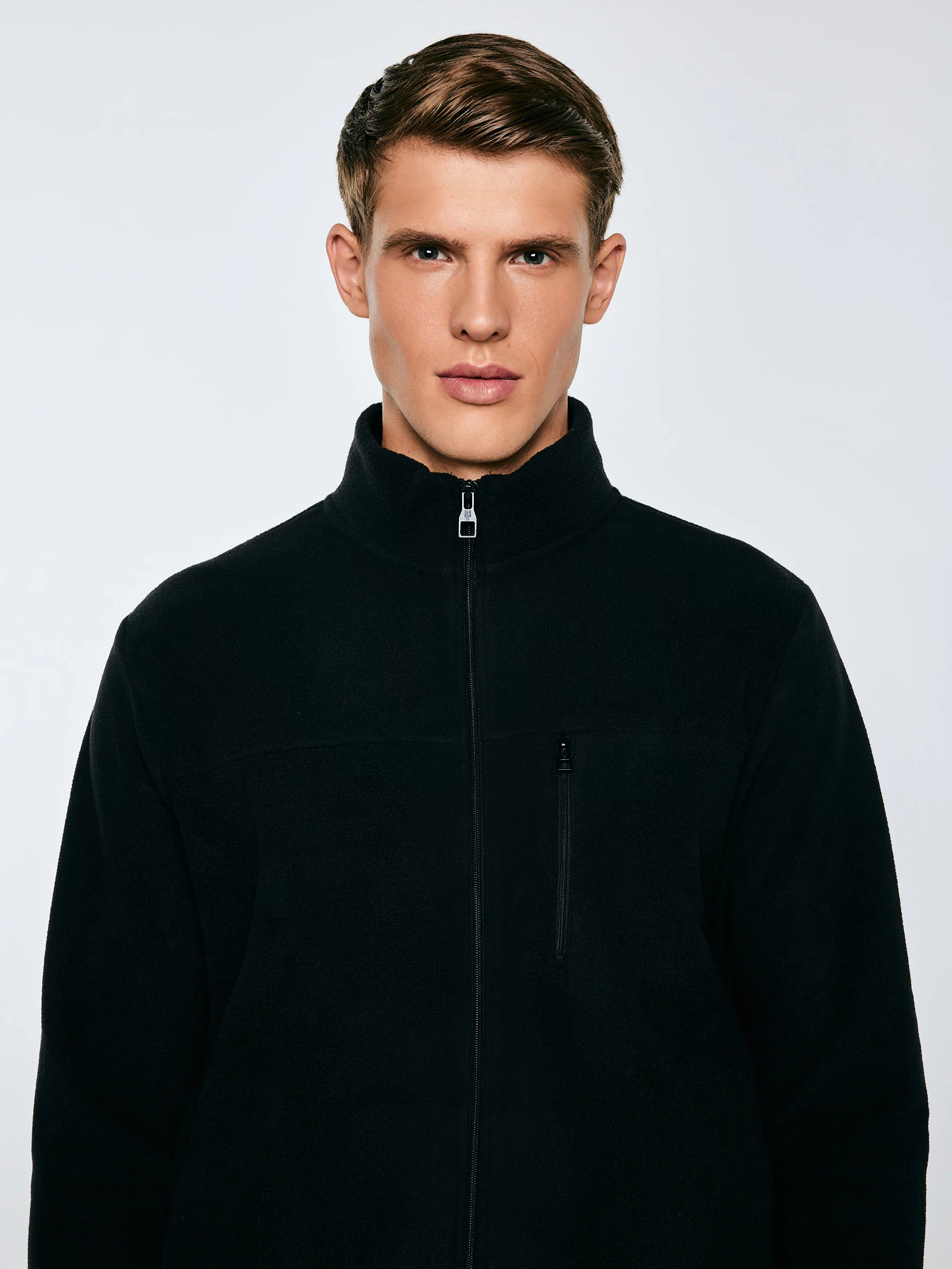 Bluza męska polarowa rozpinana czarna Malkom 906