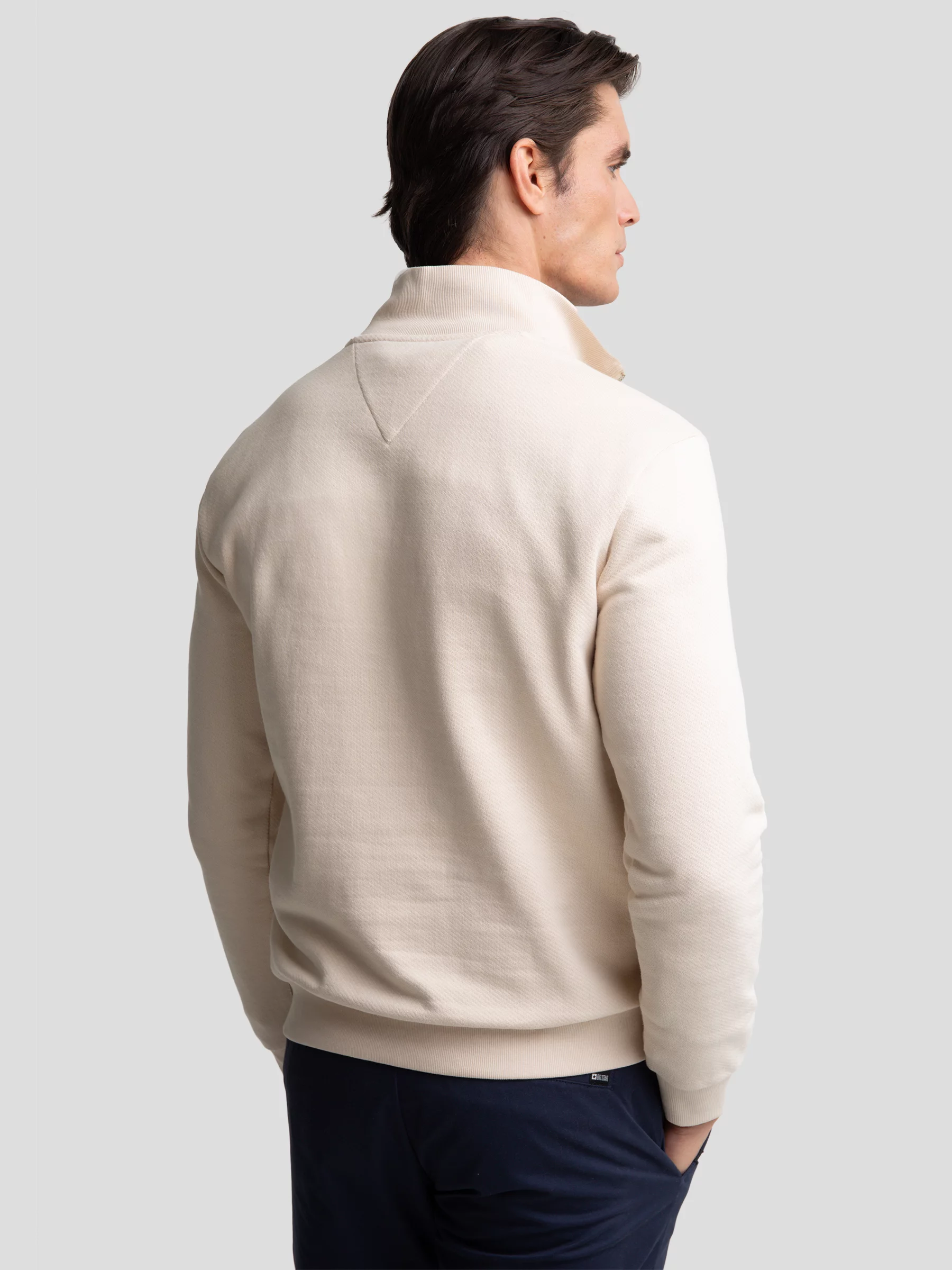 Bluza męska ze stójką kremowa Salih 103