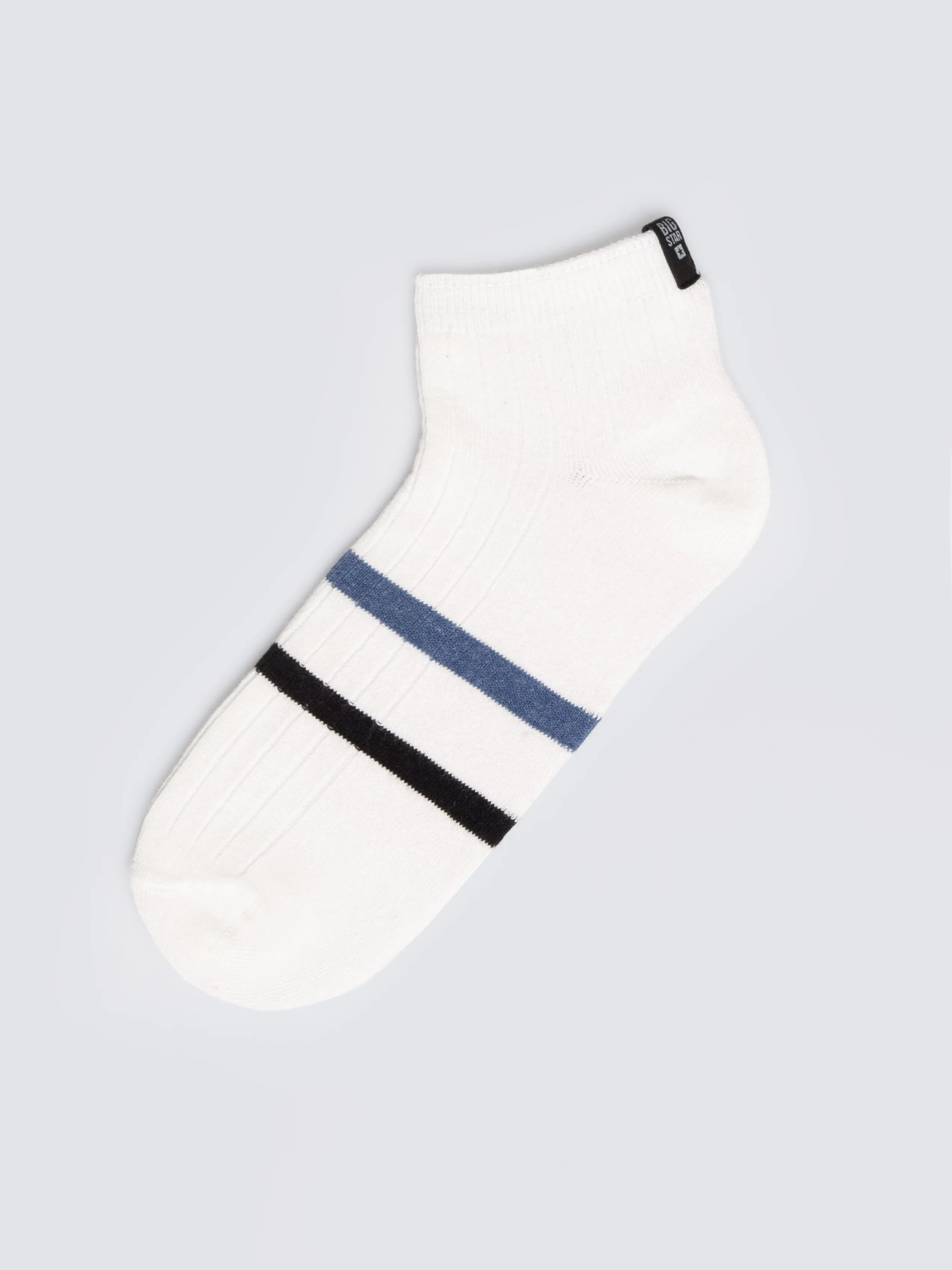 Stopki męskie z dwoma paskami białe Tagaros 100