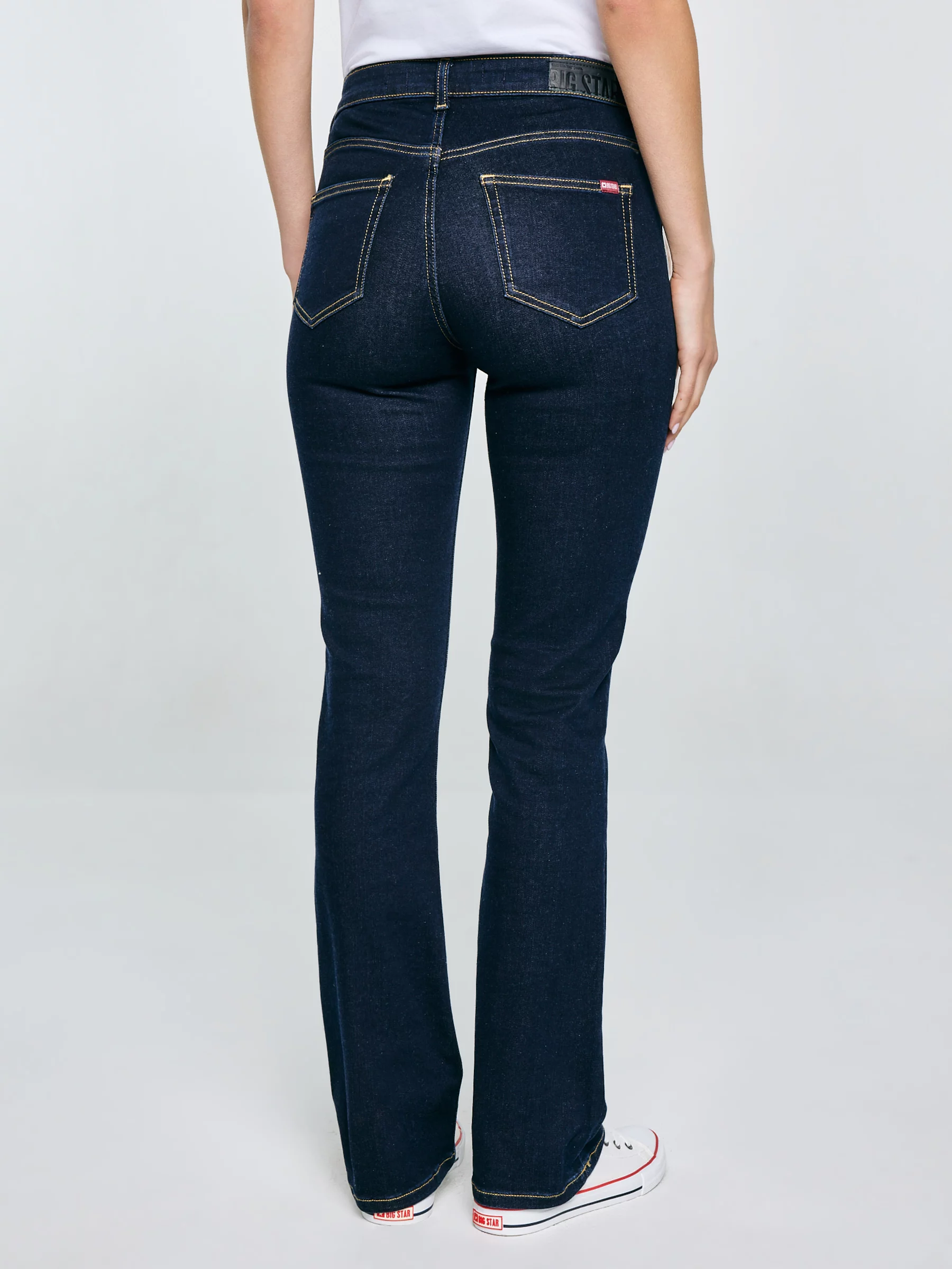 Jeansy damskie granatowe Adela Bootcut 505