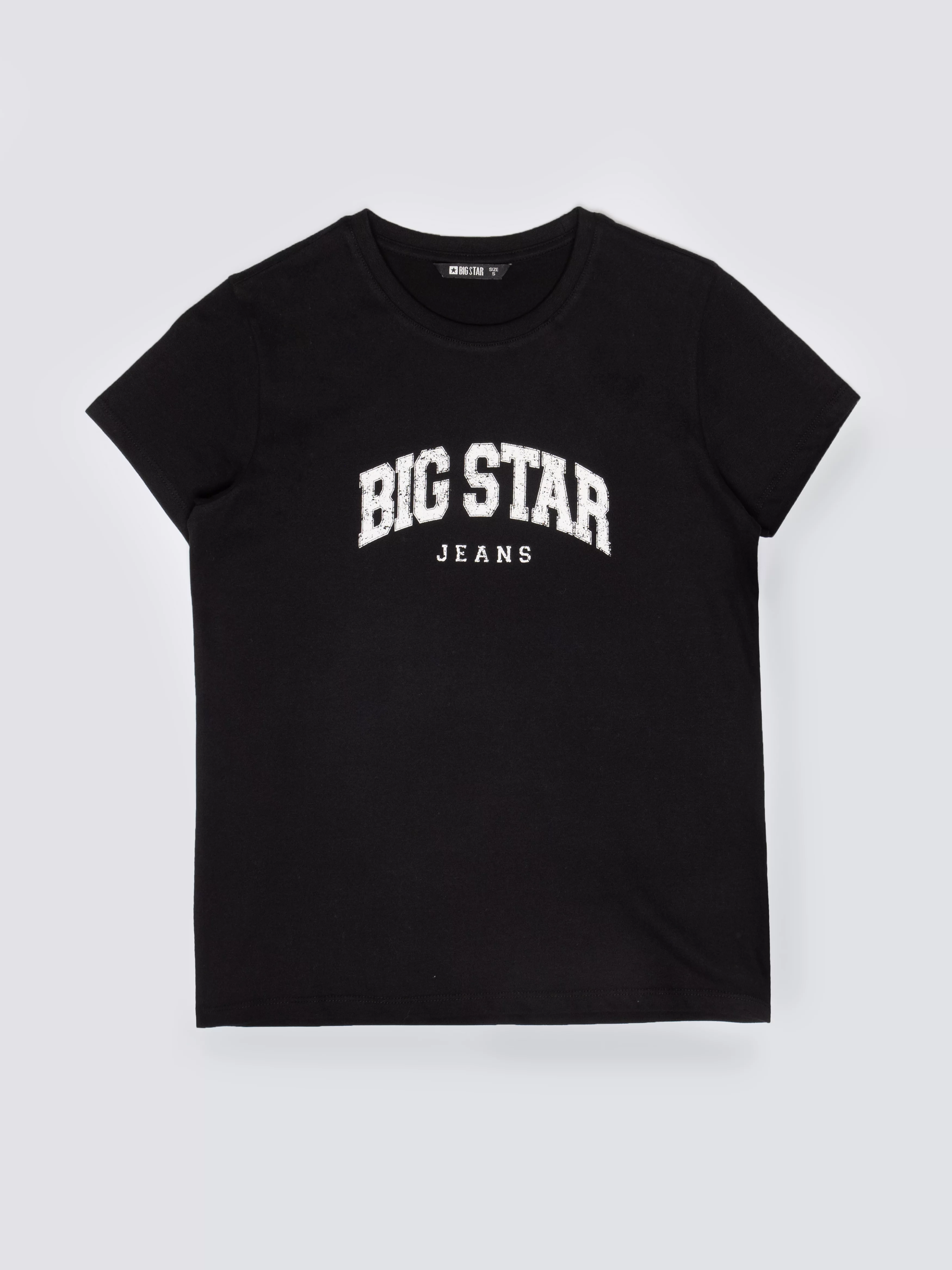 Koszulka damska bawełniana z logo BIG STAR czarna Ramila 906