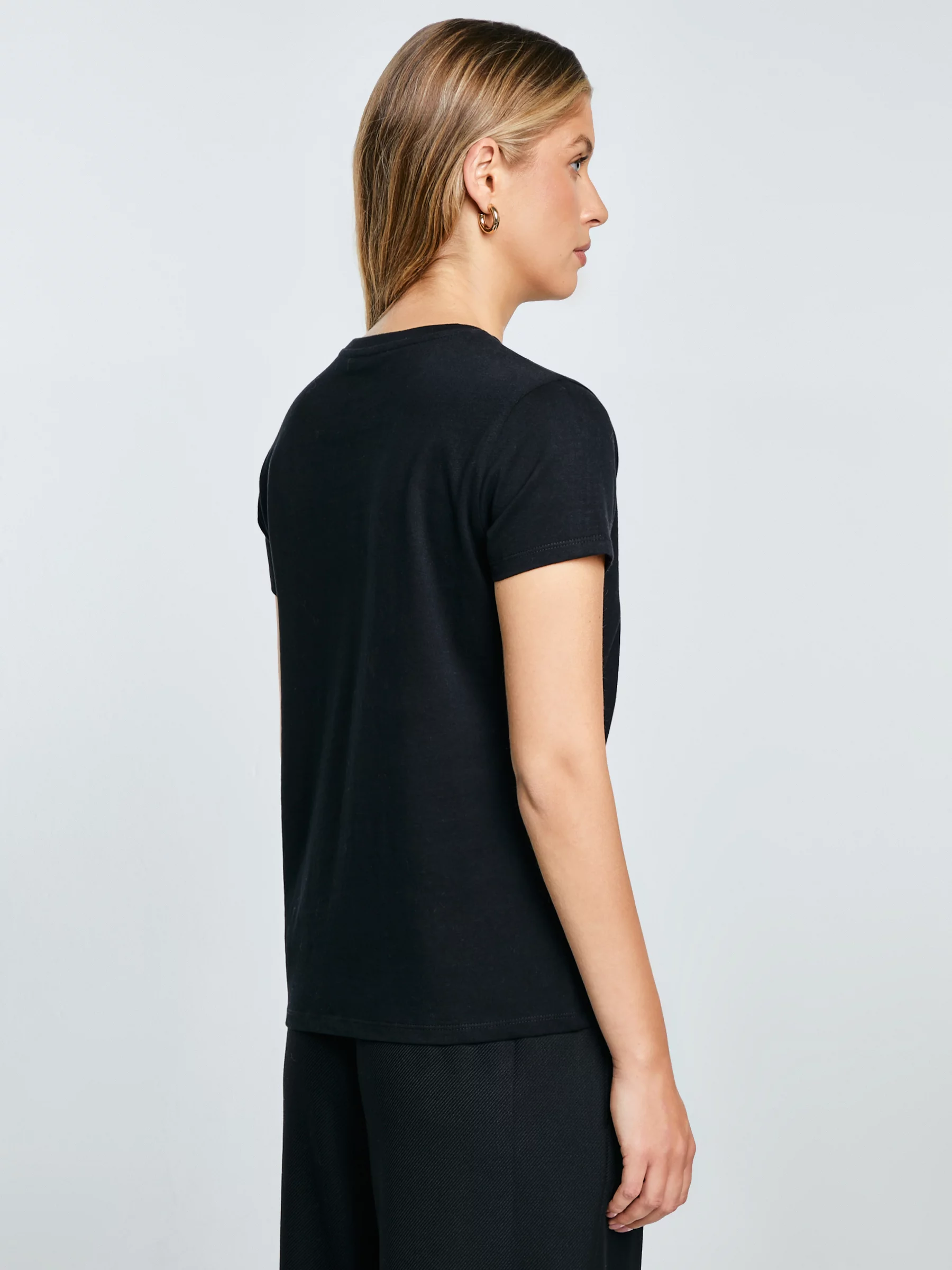 Koszulka damska bawełniana z logo BIG STAR czarna Ramila 906