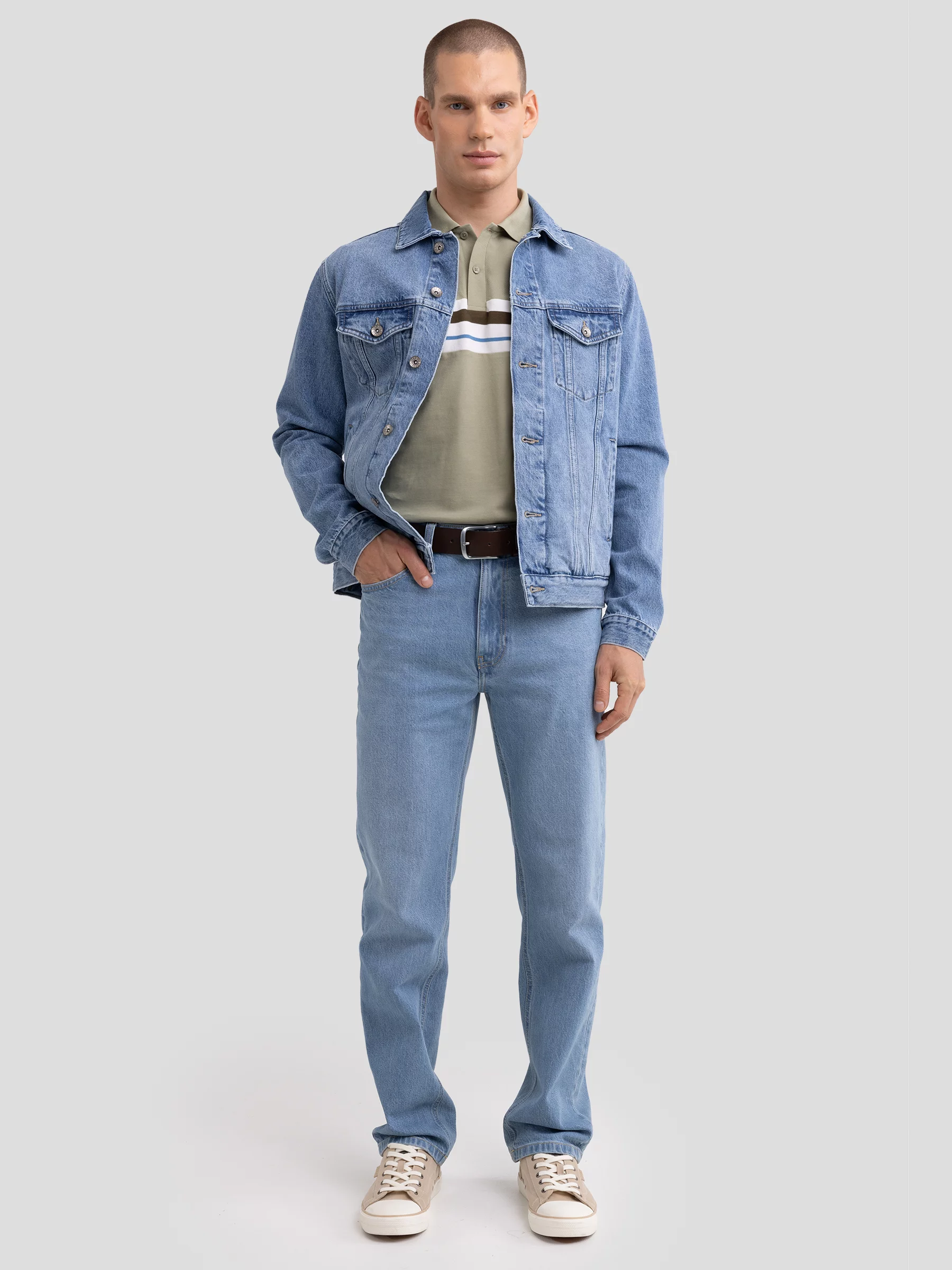 Koszulka męska polo pistacjowa Poloer 300