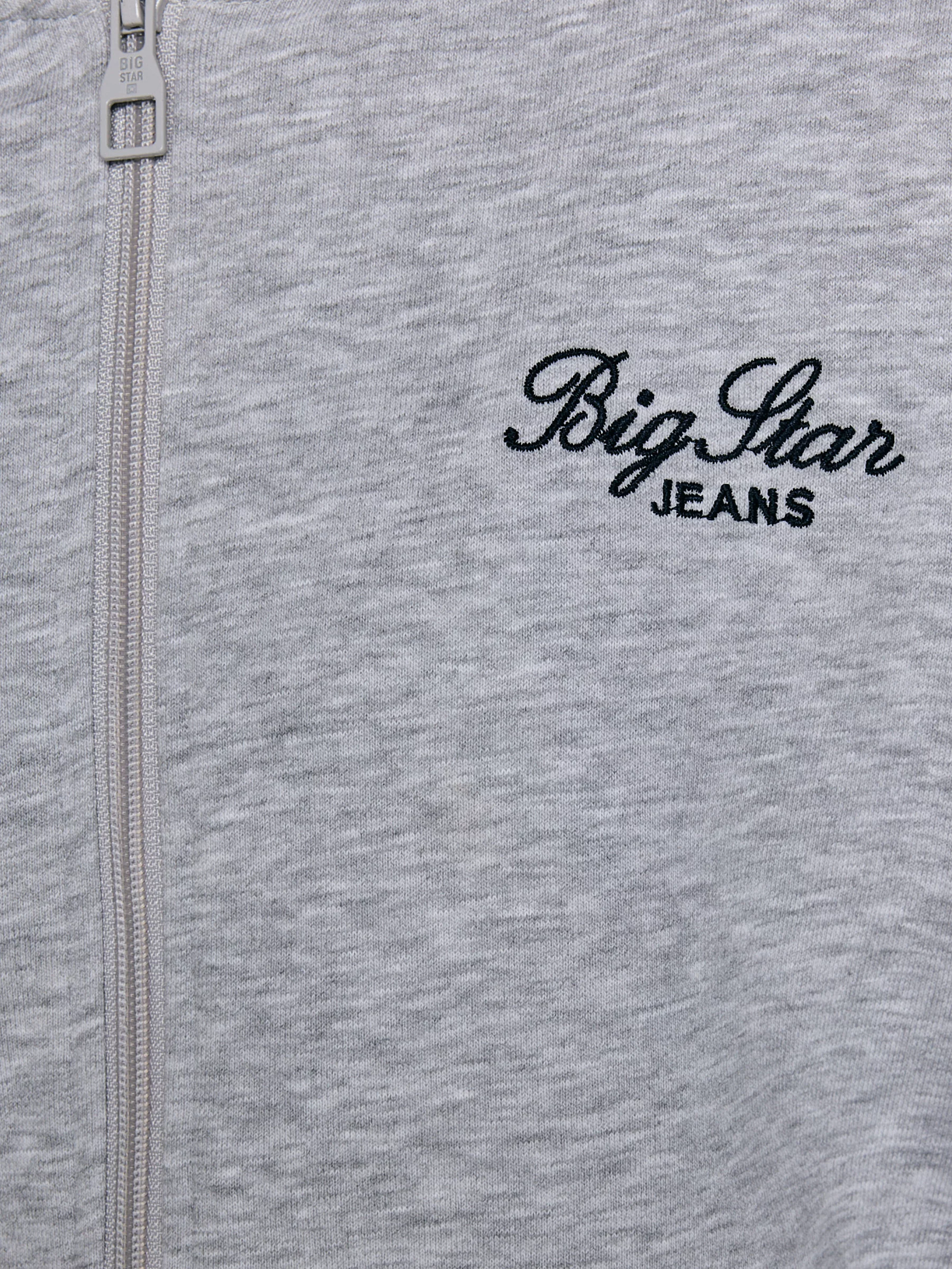 Bluza dziewczęca rozpinana z kapturem szara Milana 901