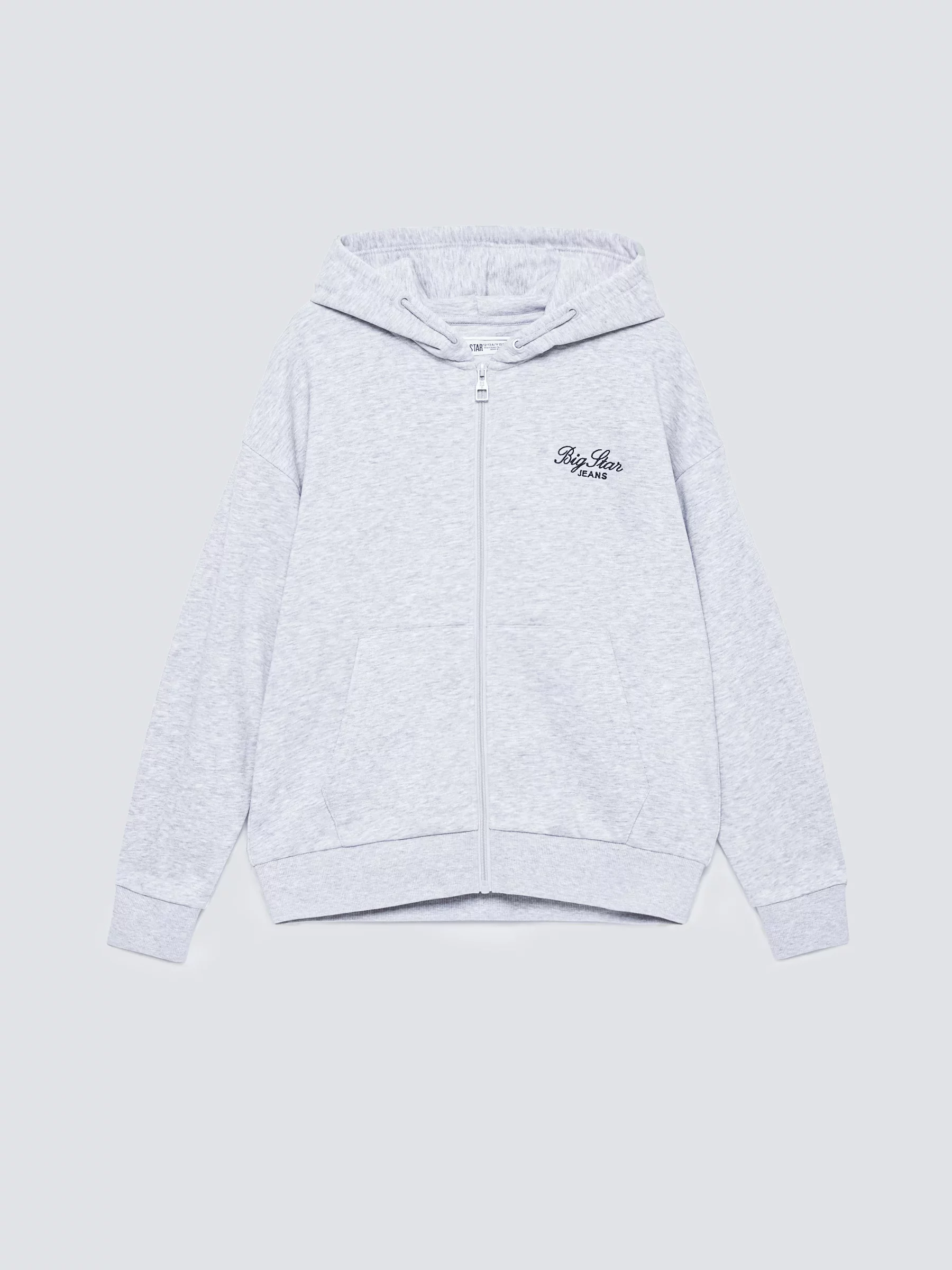 Bluza dziewczęca rozpinana z kapturem szara Milana 901