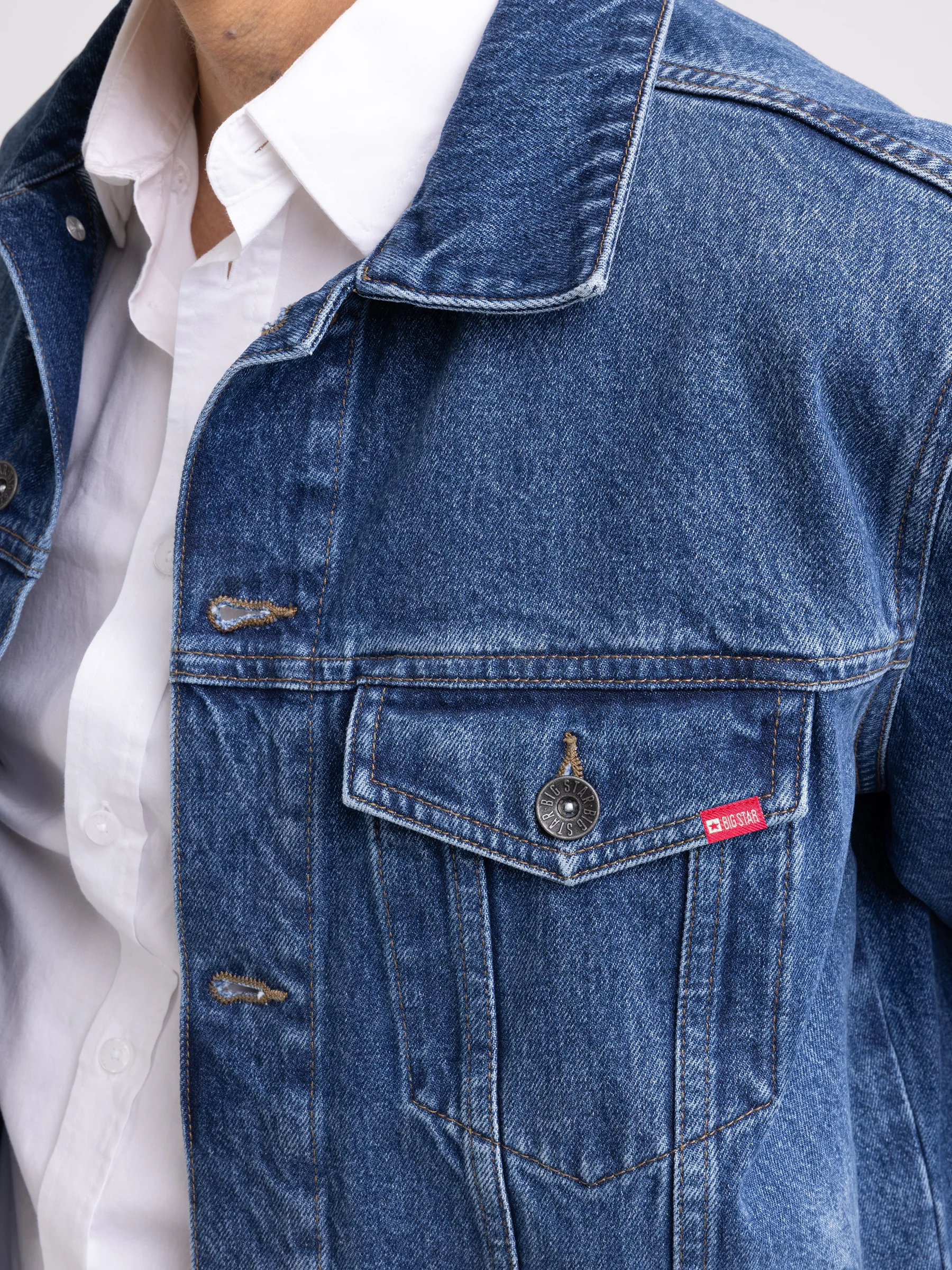 Kurtka męska jeansowa niebieska Charlie 489