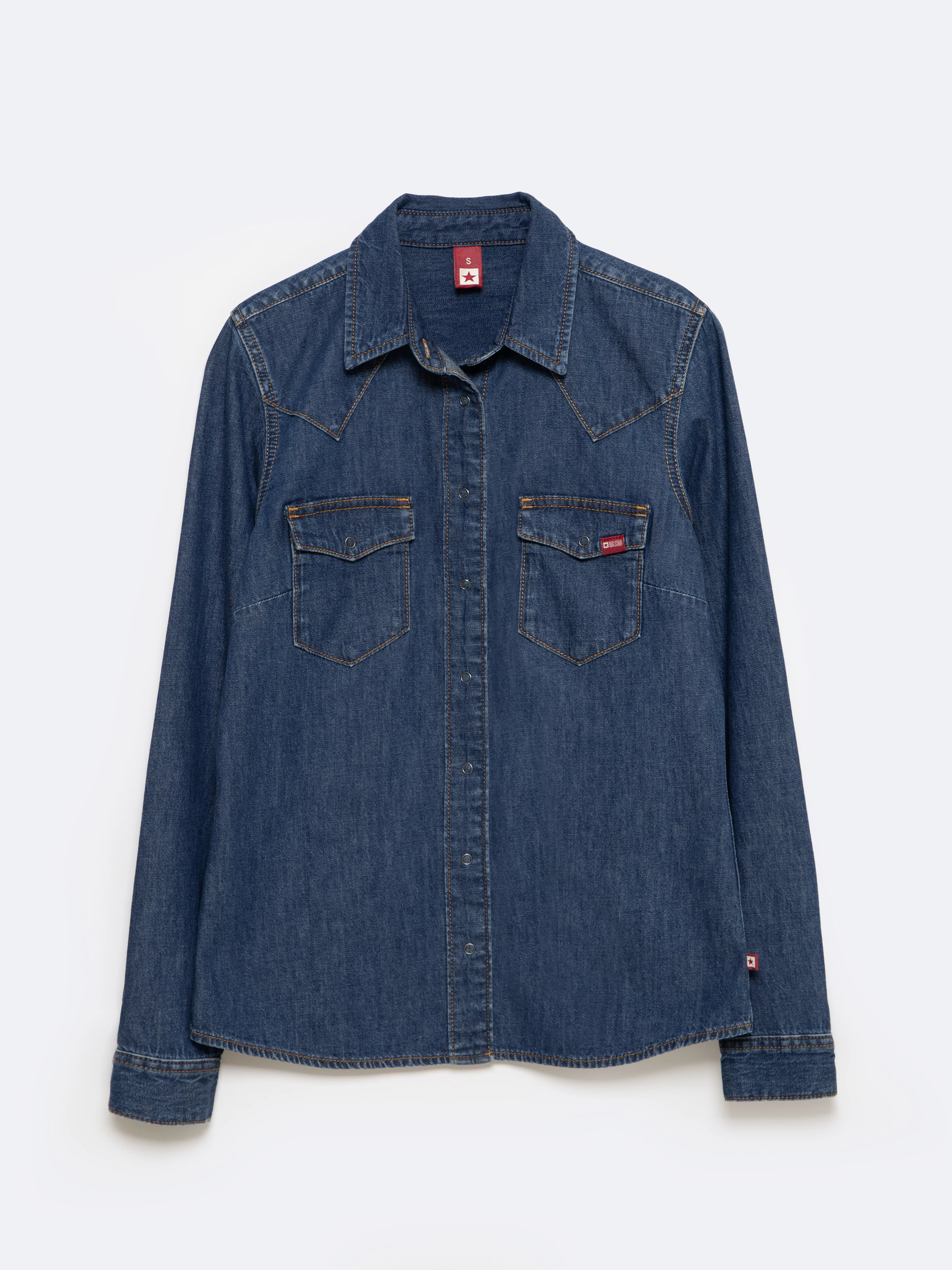 Koszula damska jeansowa slim granatowa Norra 524