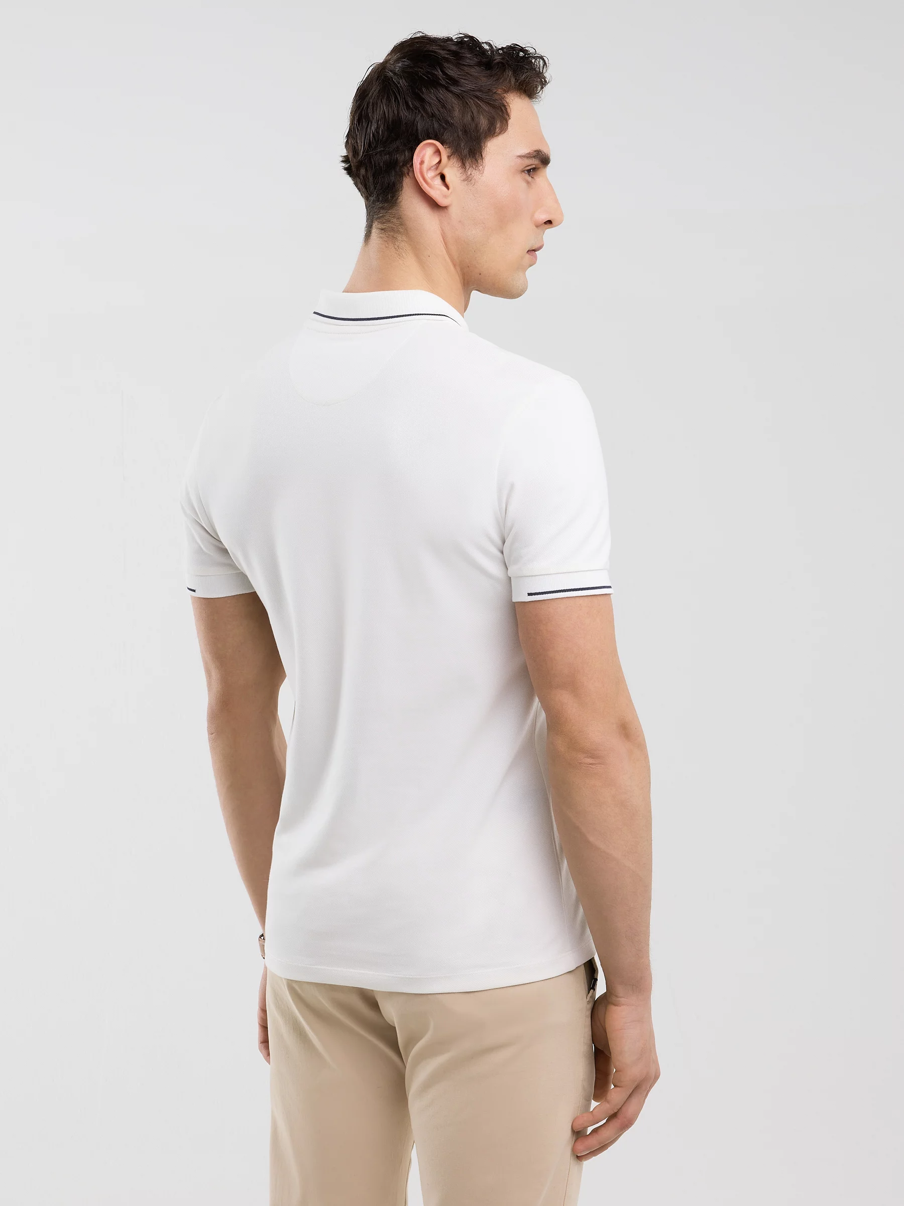 Koszulka męska polo biała Polian 100