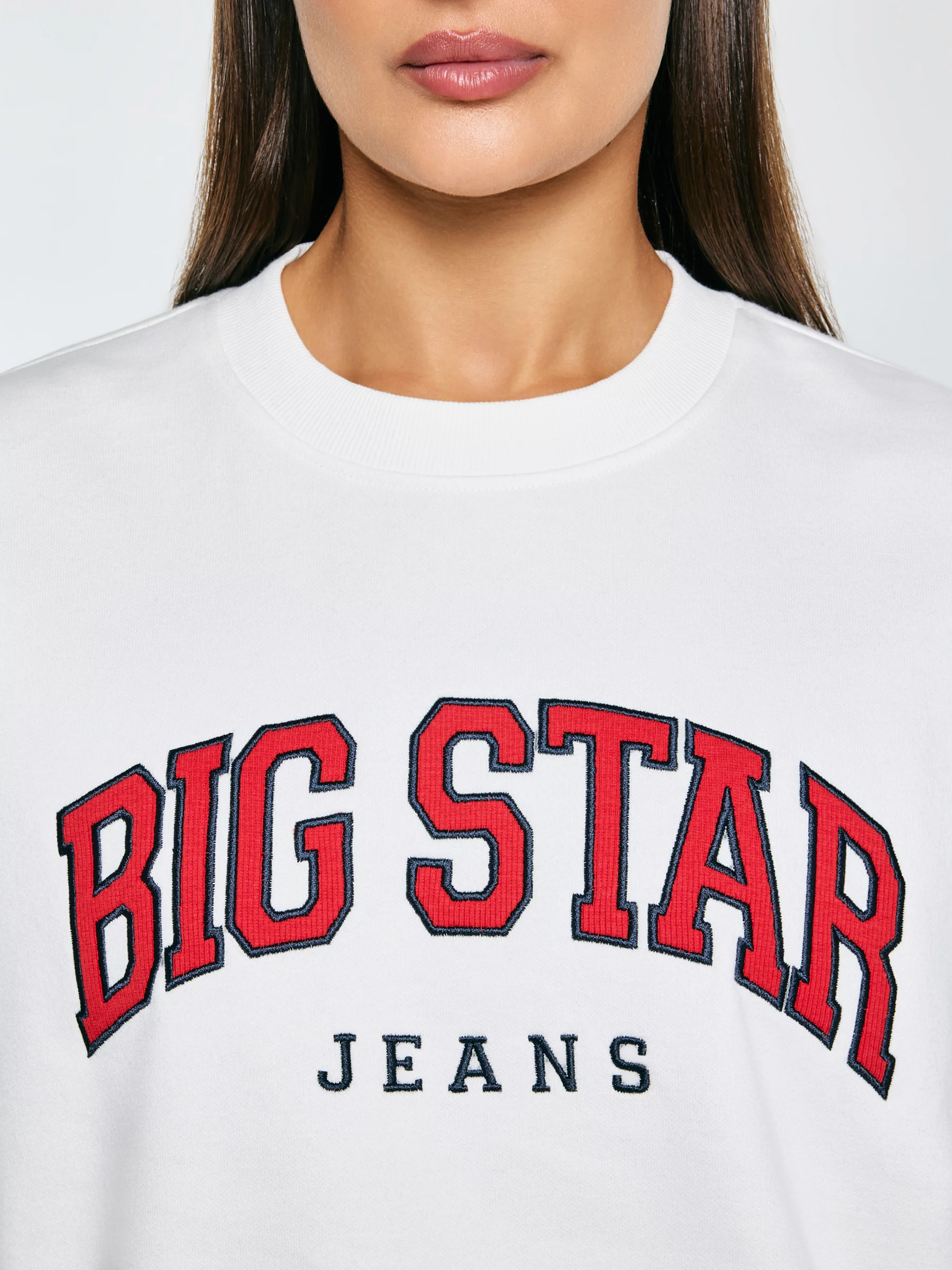 Bluza damska z logo BIG STAR biała Rubena 100