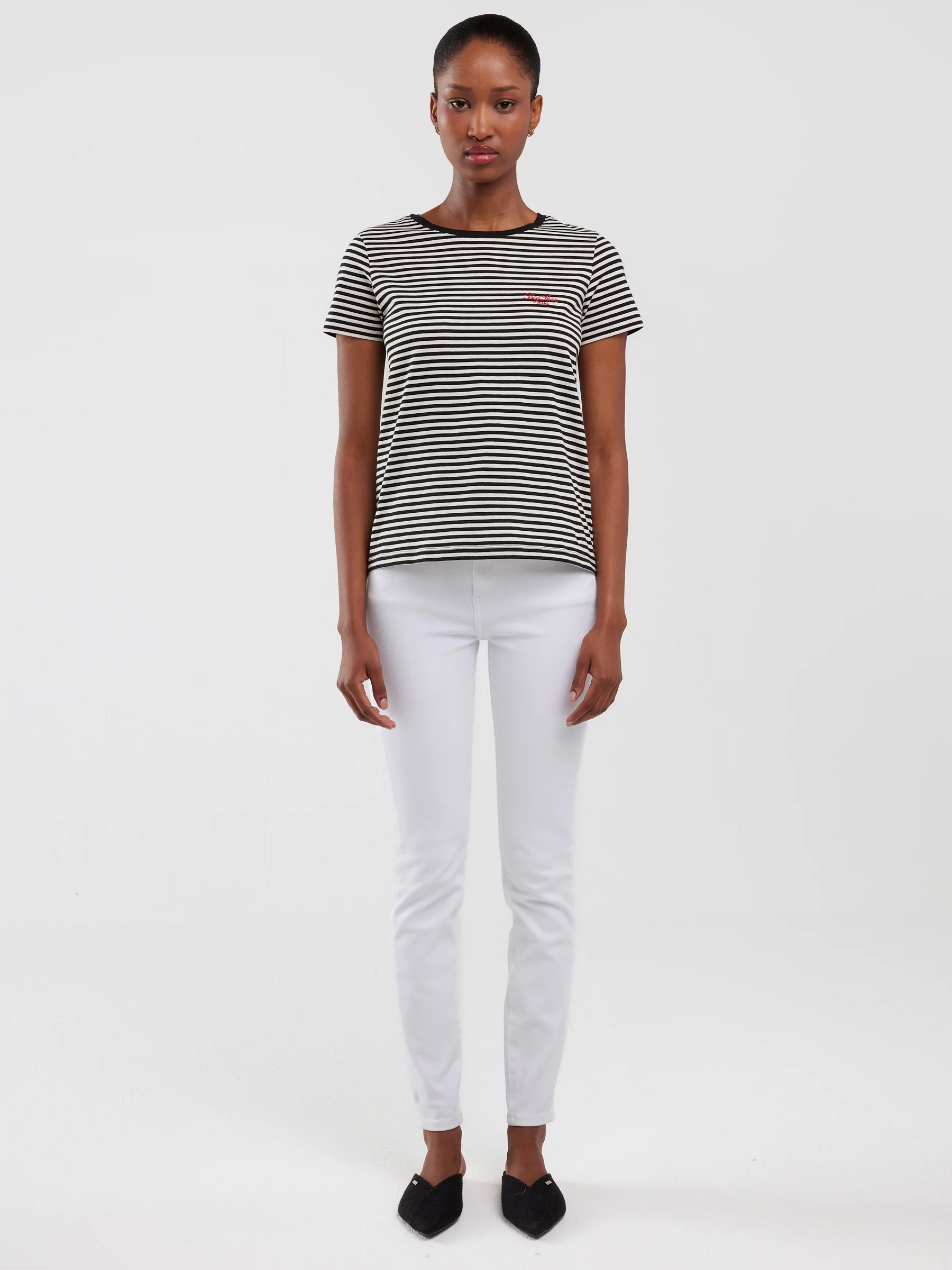 Jeansy damskie push up z wysokim stanem białe Melinda High Waist 101