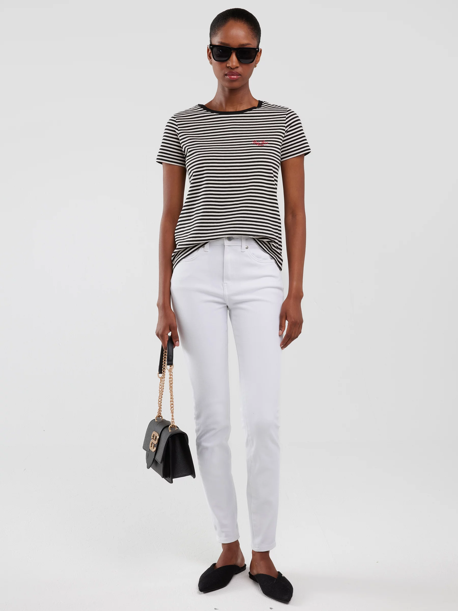 Jeansy damskie push up z wysokim stanem białe Melinda High Waist 101