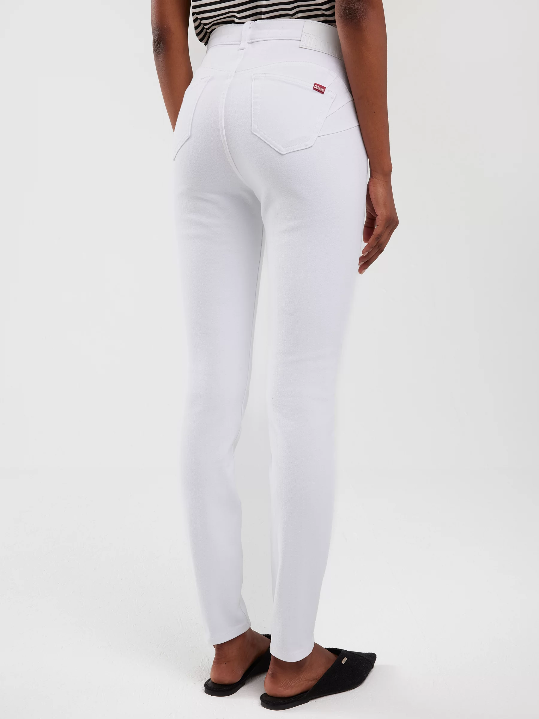 Jeansy damskie push up z wysokim stanem białe Melinda High Waist 101