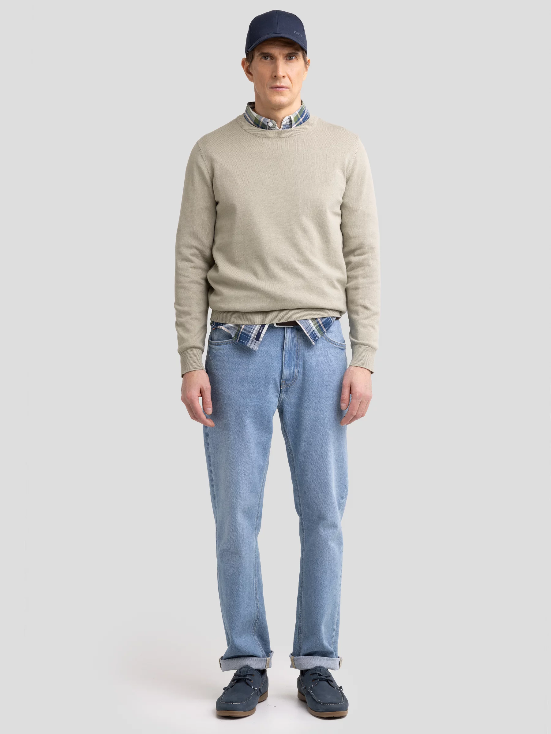 Sweter męski bawełniany pistacjowy Basilian 300