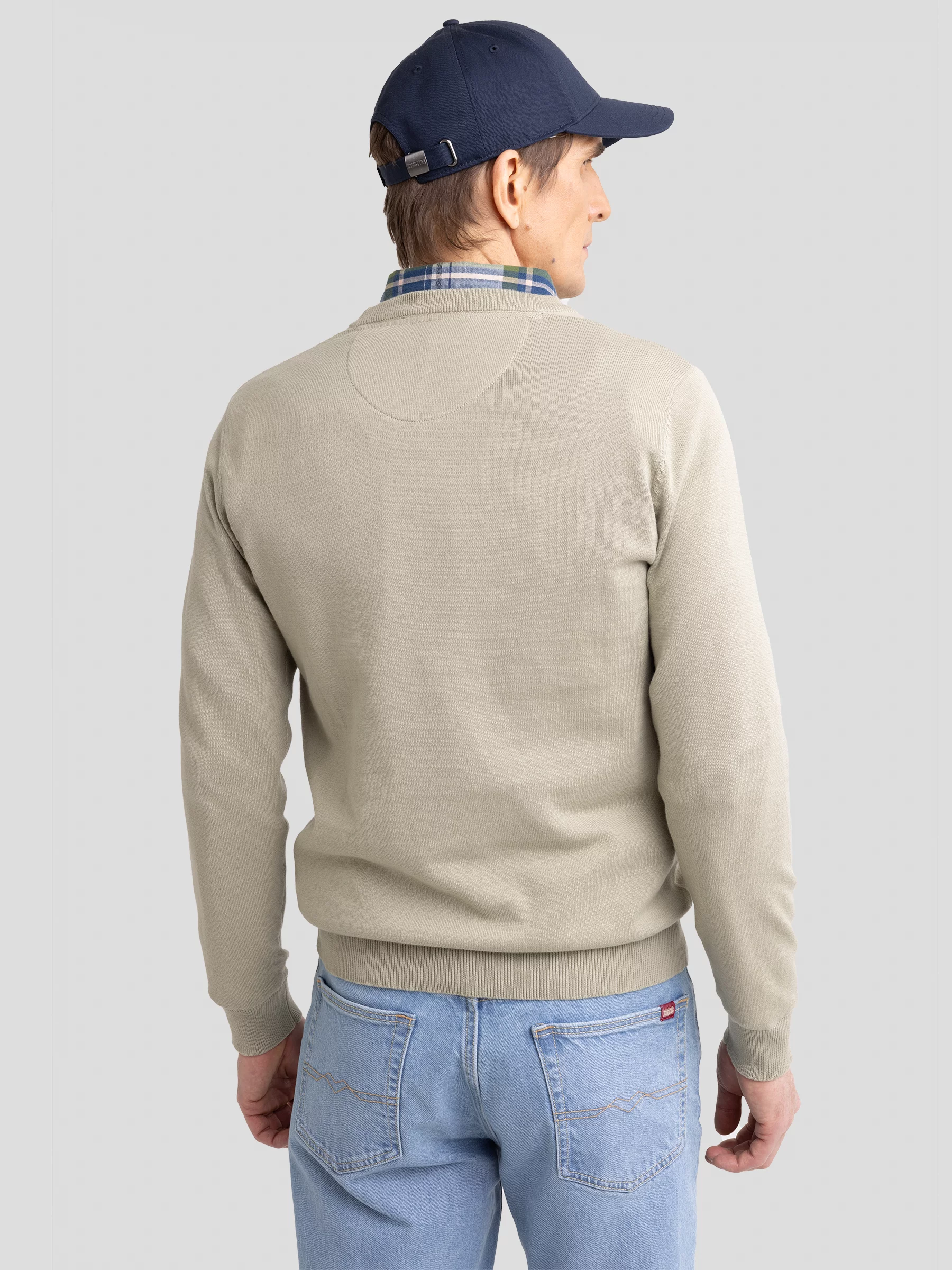 Sweter męski bawełniany pistacjowy Basilian 300