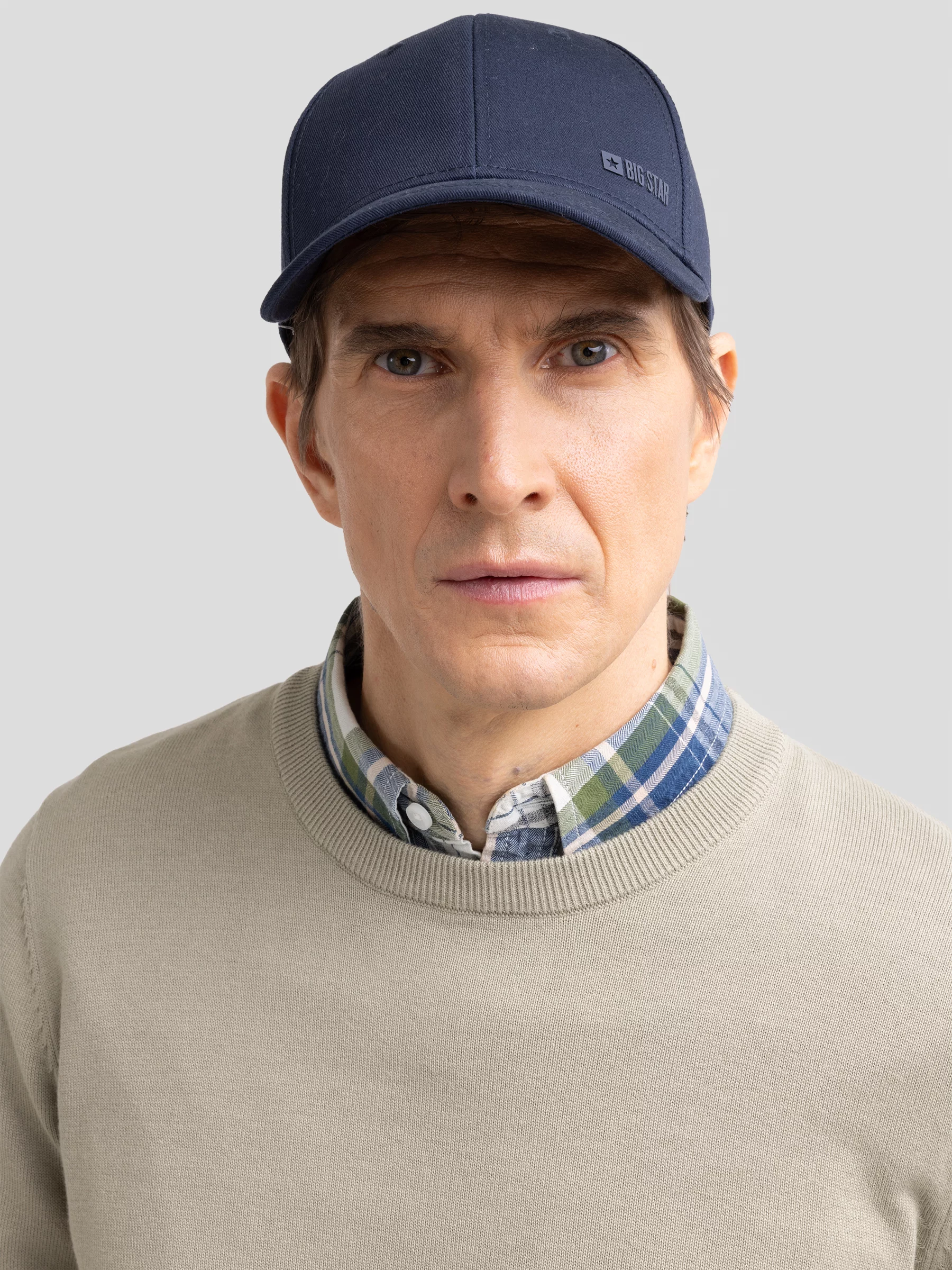 Sweter męski bawełniany pistacjowy Basilian 300