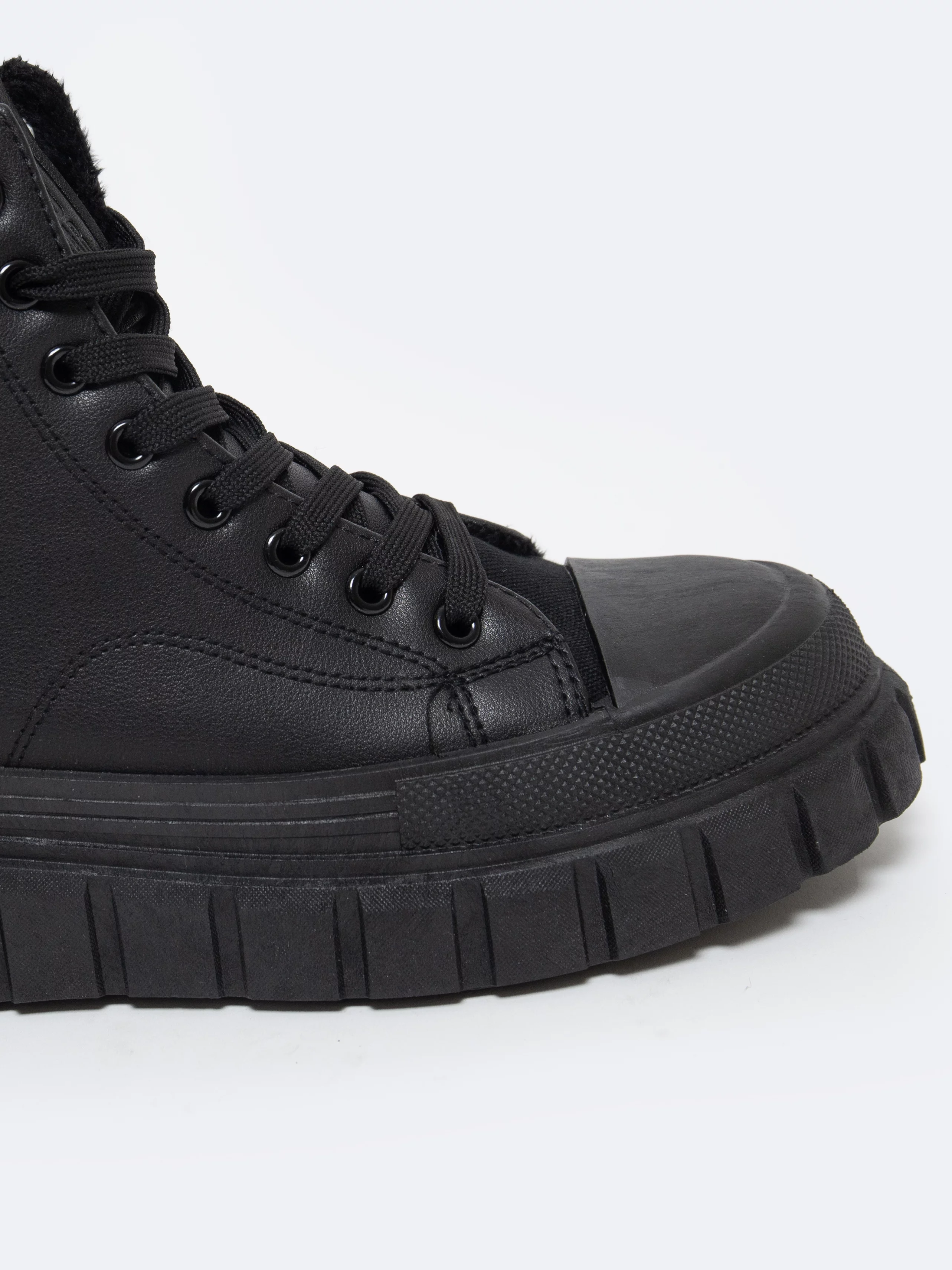 Trampki damskie wysokie czarne MM274625 906