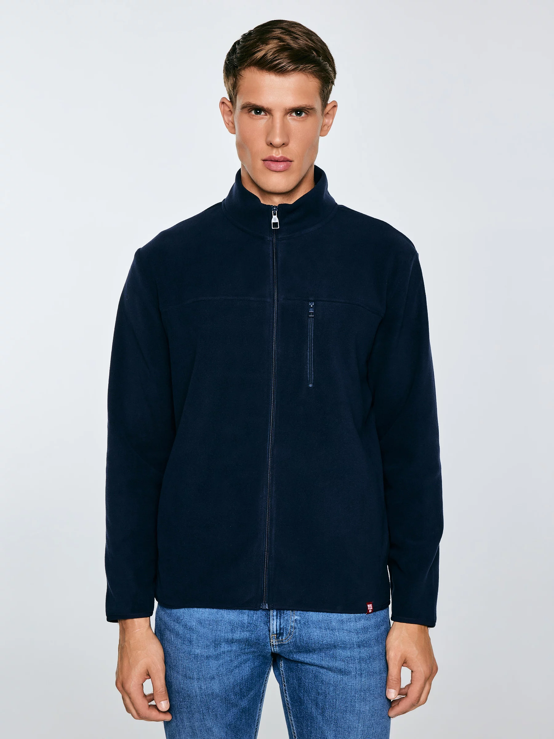 Bluza męska polarowa rozpinana granatowa Malkom 403