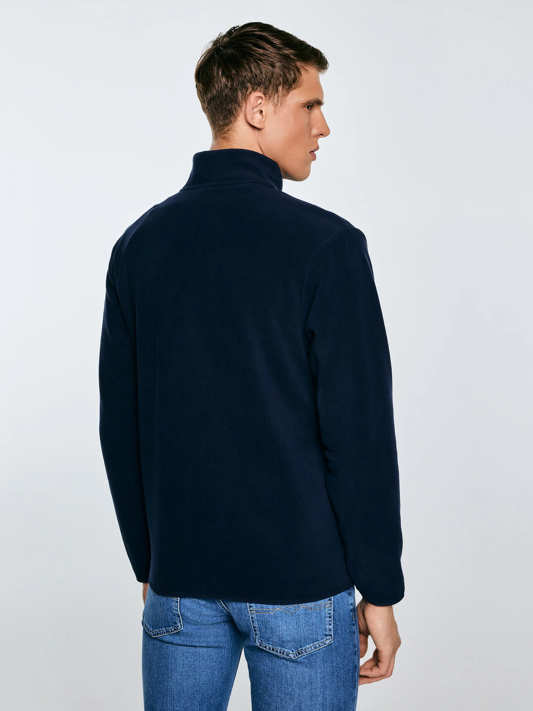 Bluza męska polarowa rozpinana granatowa Malkom 403