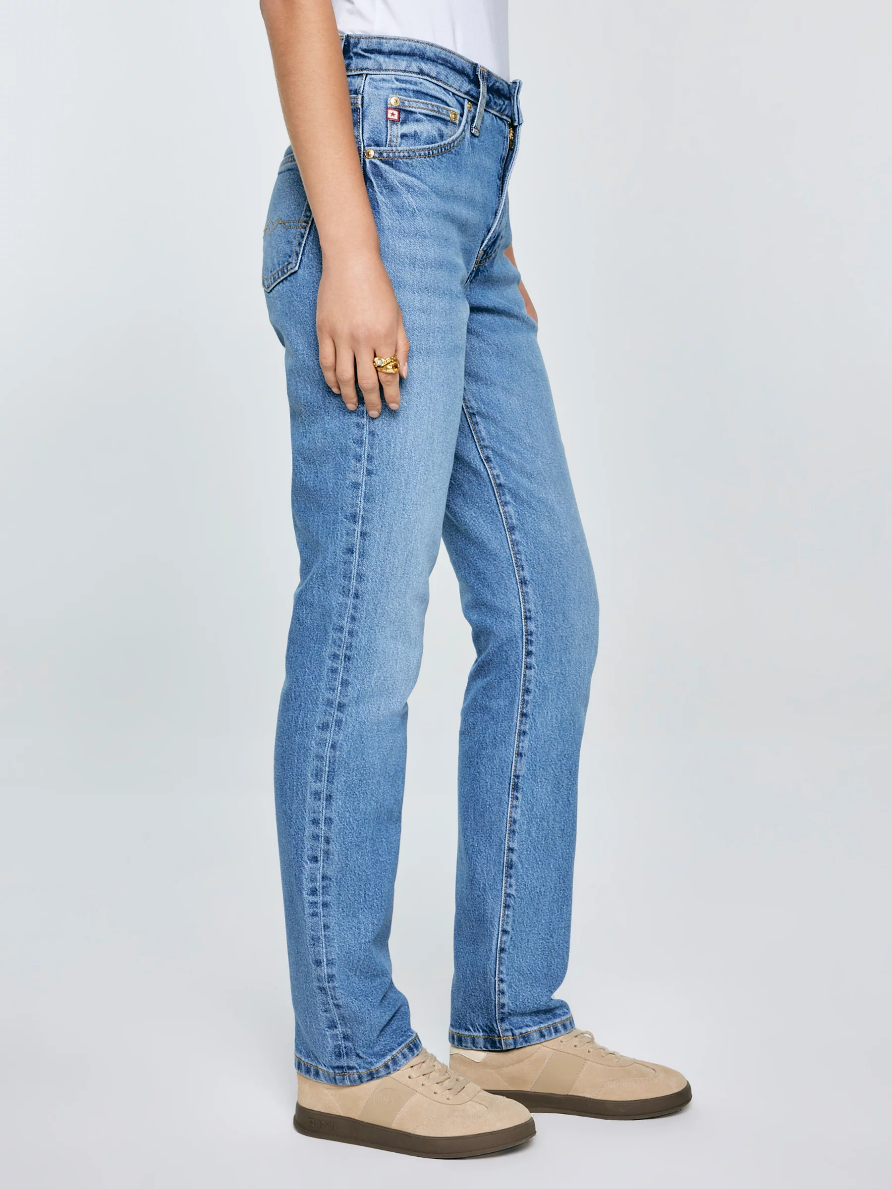 Jeansy damskie proste niebieskie Charlotte 485