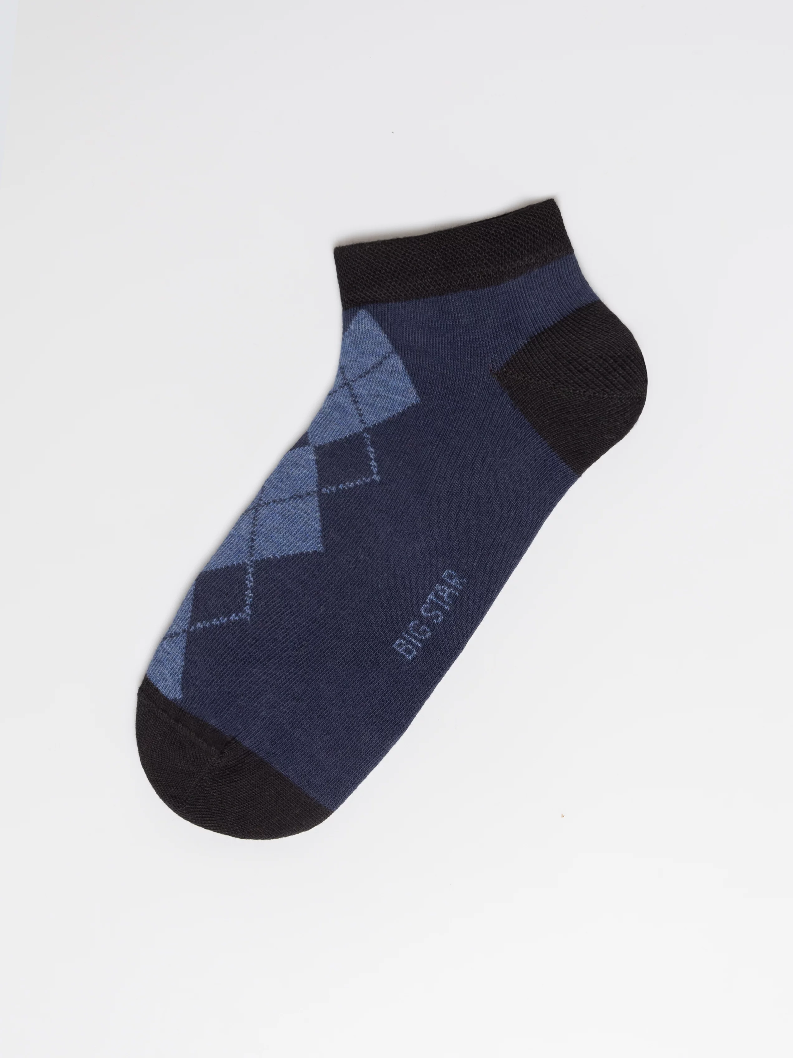 Stopki męskie w romby granatowe Edger 404