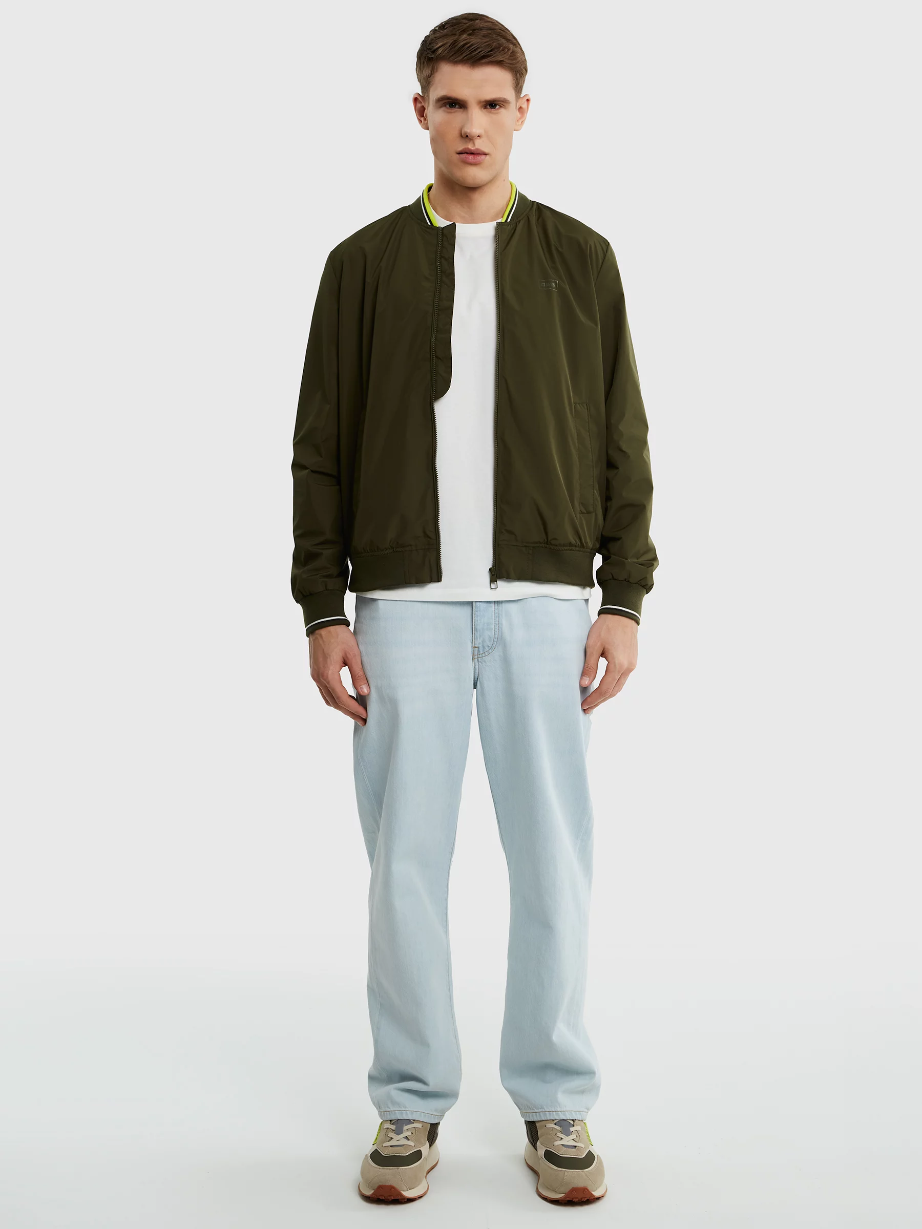 Kurtka męska typu bomber khaki Glabro 303