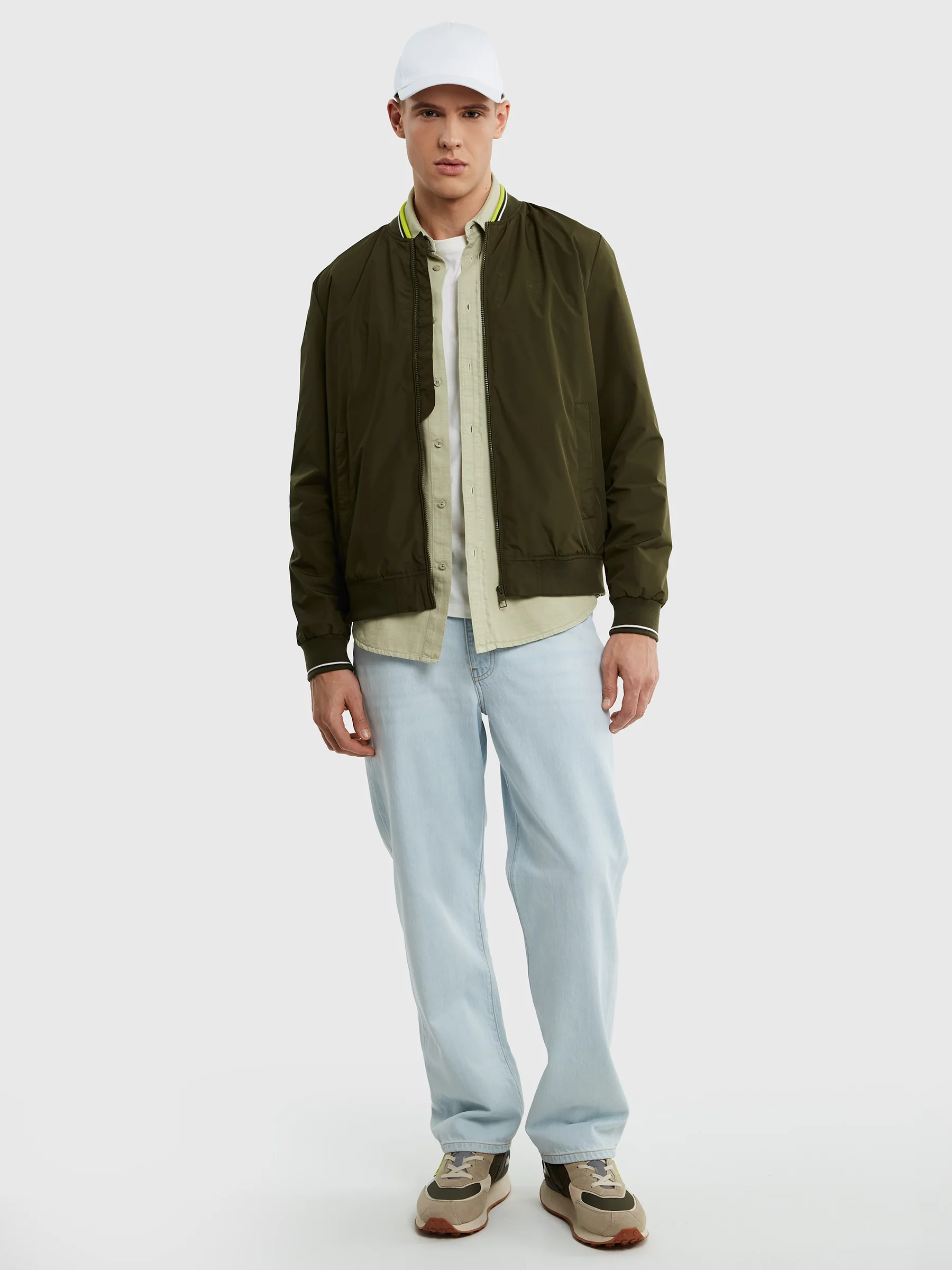 Kurtka męska typu bomber khaki Glabro 303