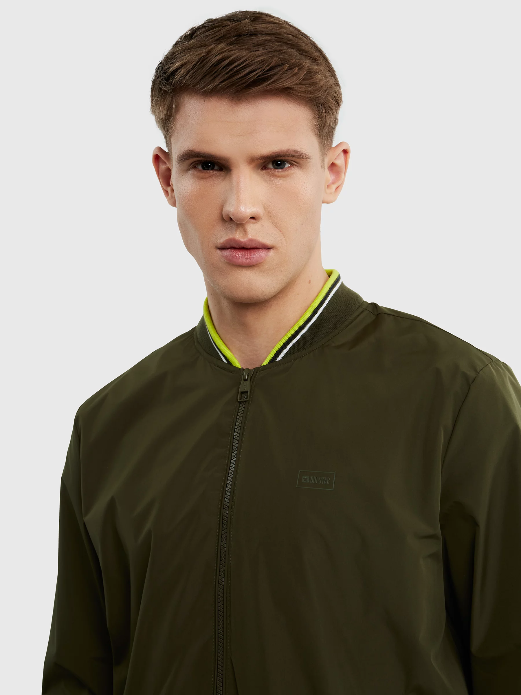 Kurtka męska typu bomber khaki Glabro 303