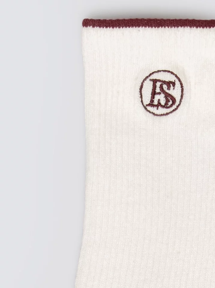 Skarpety męskie prążkowane białe Richis 100