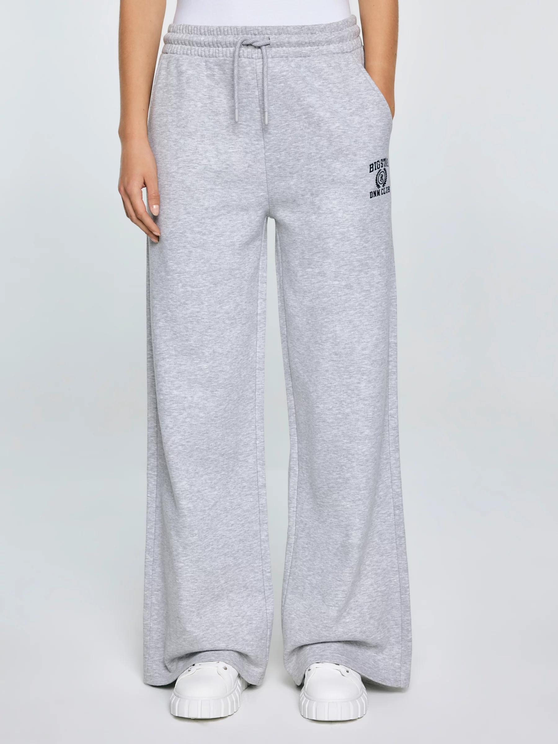 Spodnie damskie dresowe wide szare Madelinap 901