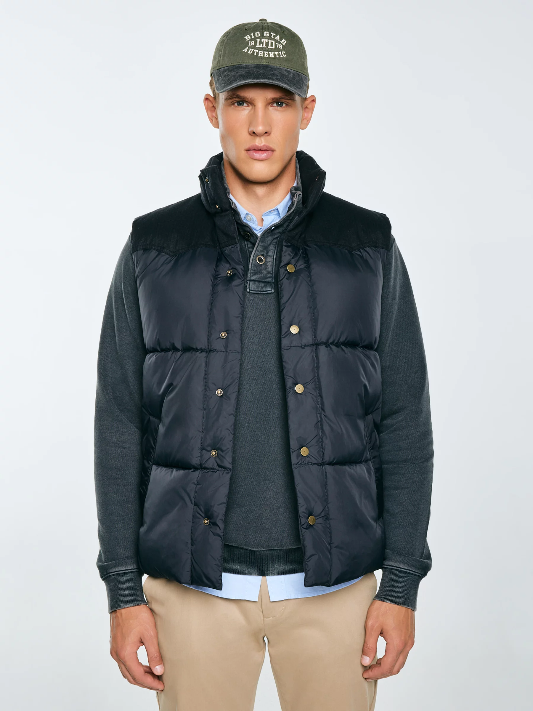 Kamizelka męska pikowana czarna Agrib 906